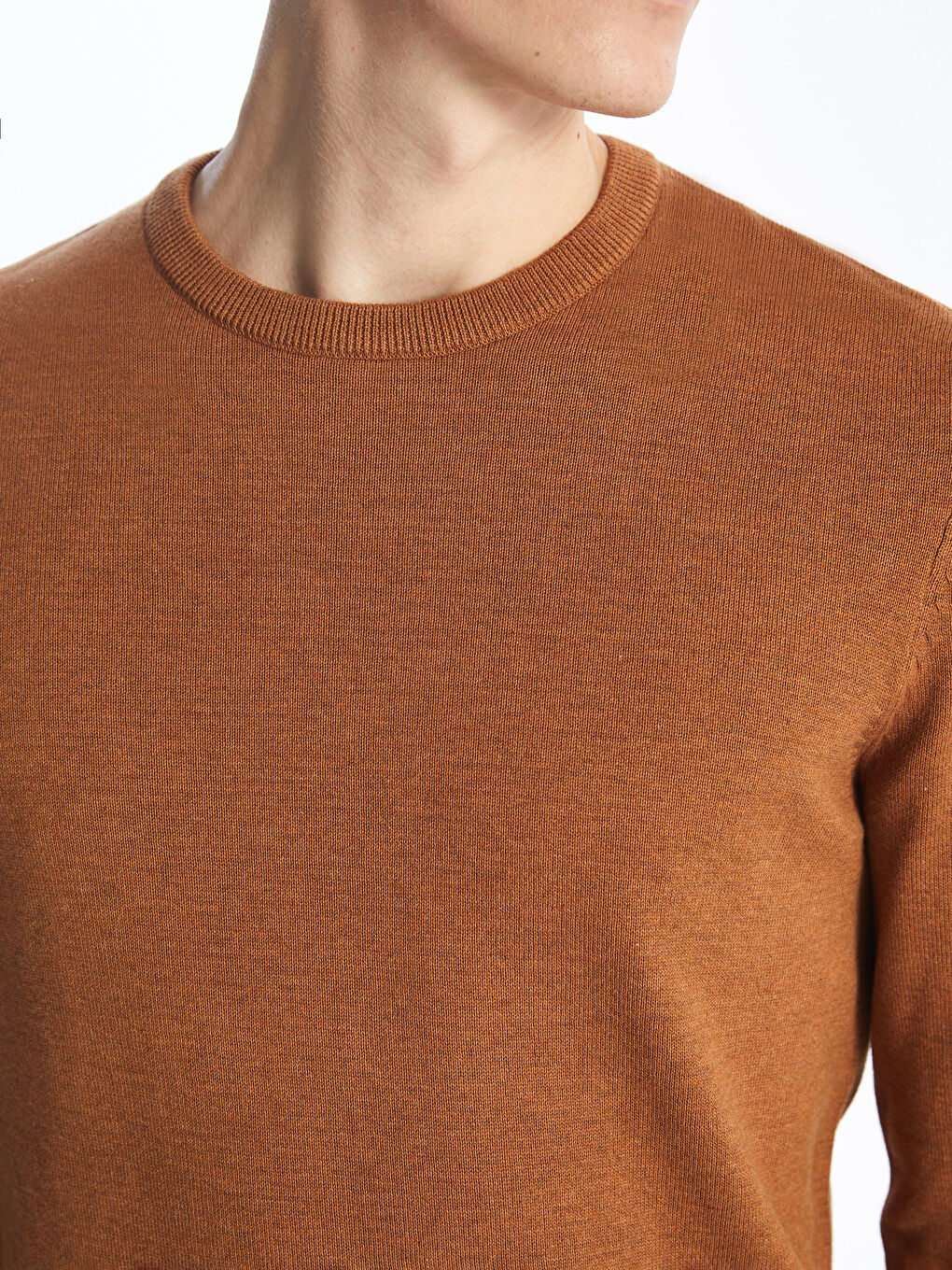 Muški trikotažni džemper okruglog izreza dugih rukava-3