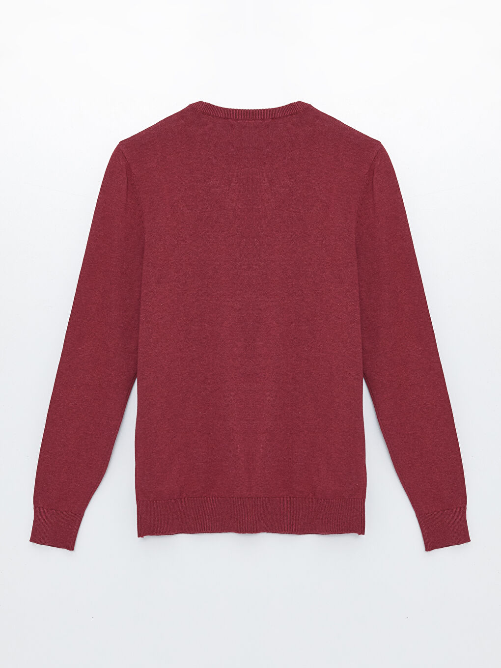 Crew Neck Long Sleeve Men's Tricot Sweater -W42146Z8-LCF