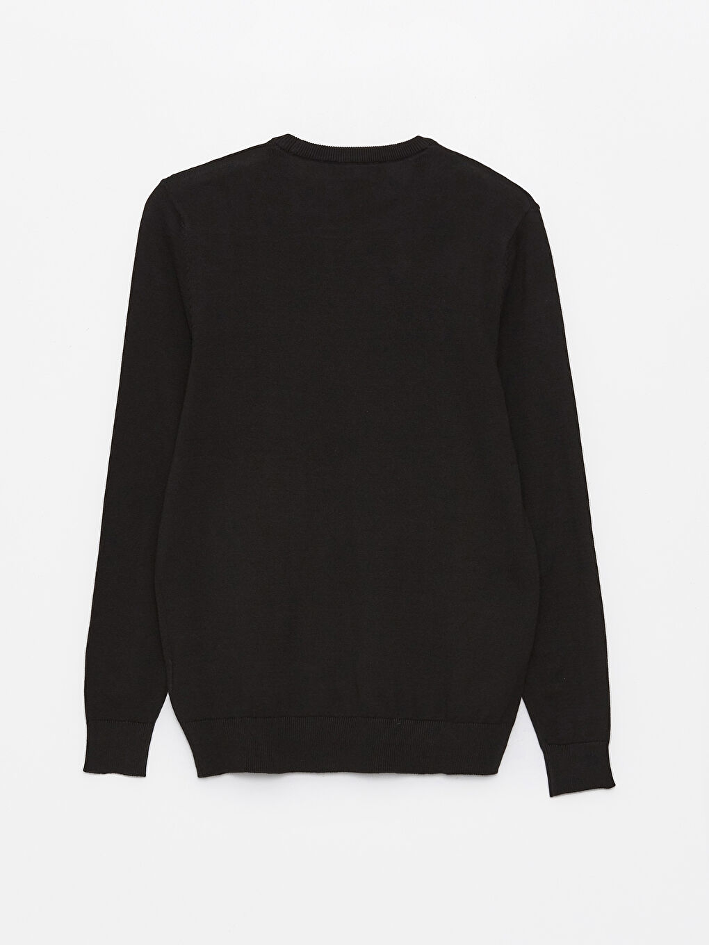 Crew Neck Long Sleeve Men's Tricot Sweater -W42146Z8-CVL