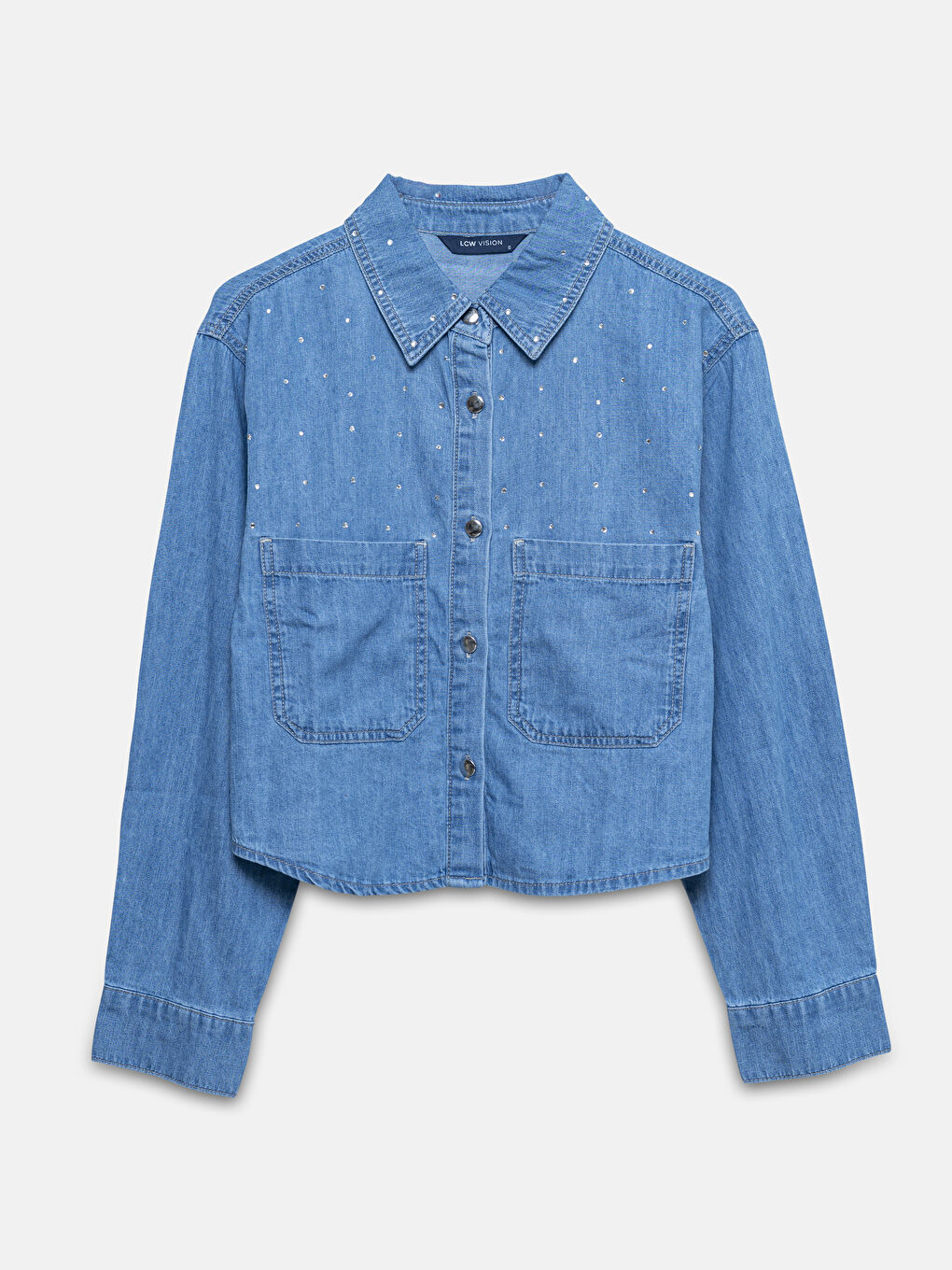 Pocket Detail Women's Denim Shirt -W42216Z8-507
