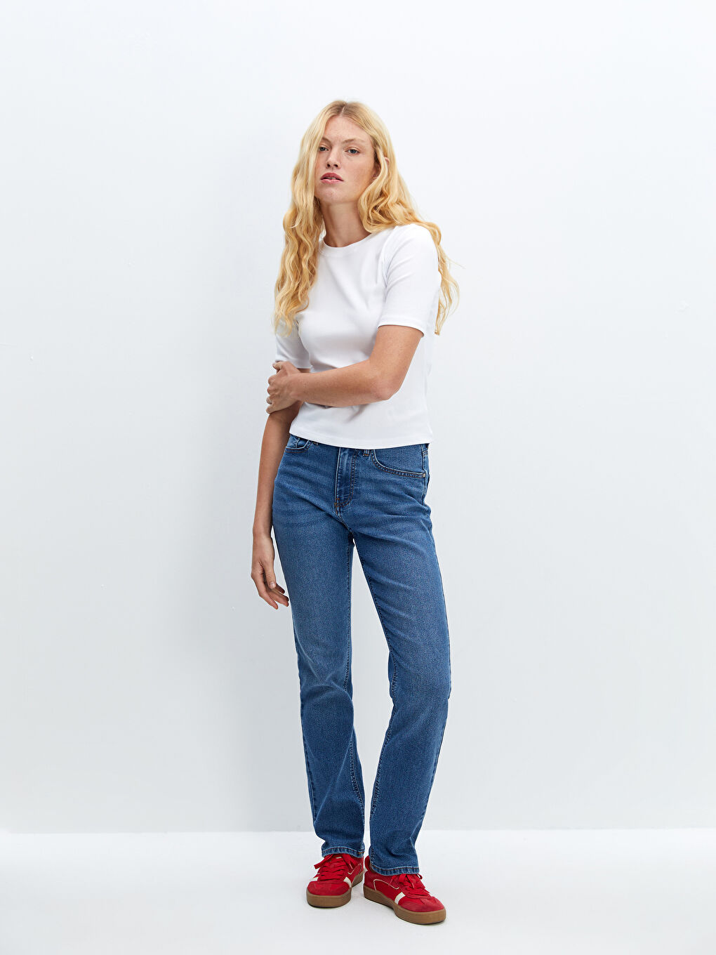 LCW Jeans Straight Fit Kadın Jean Pantolon -W42217Z8-507