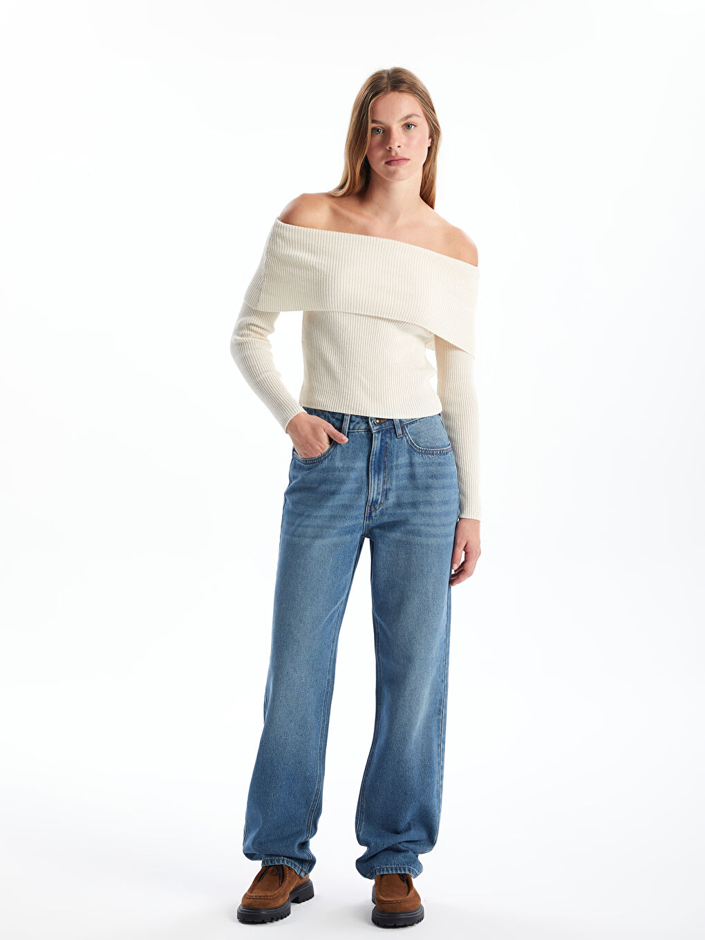 LCW Jeans Straight Fit Women's Jeans -W42221Z8-JVU