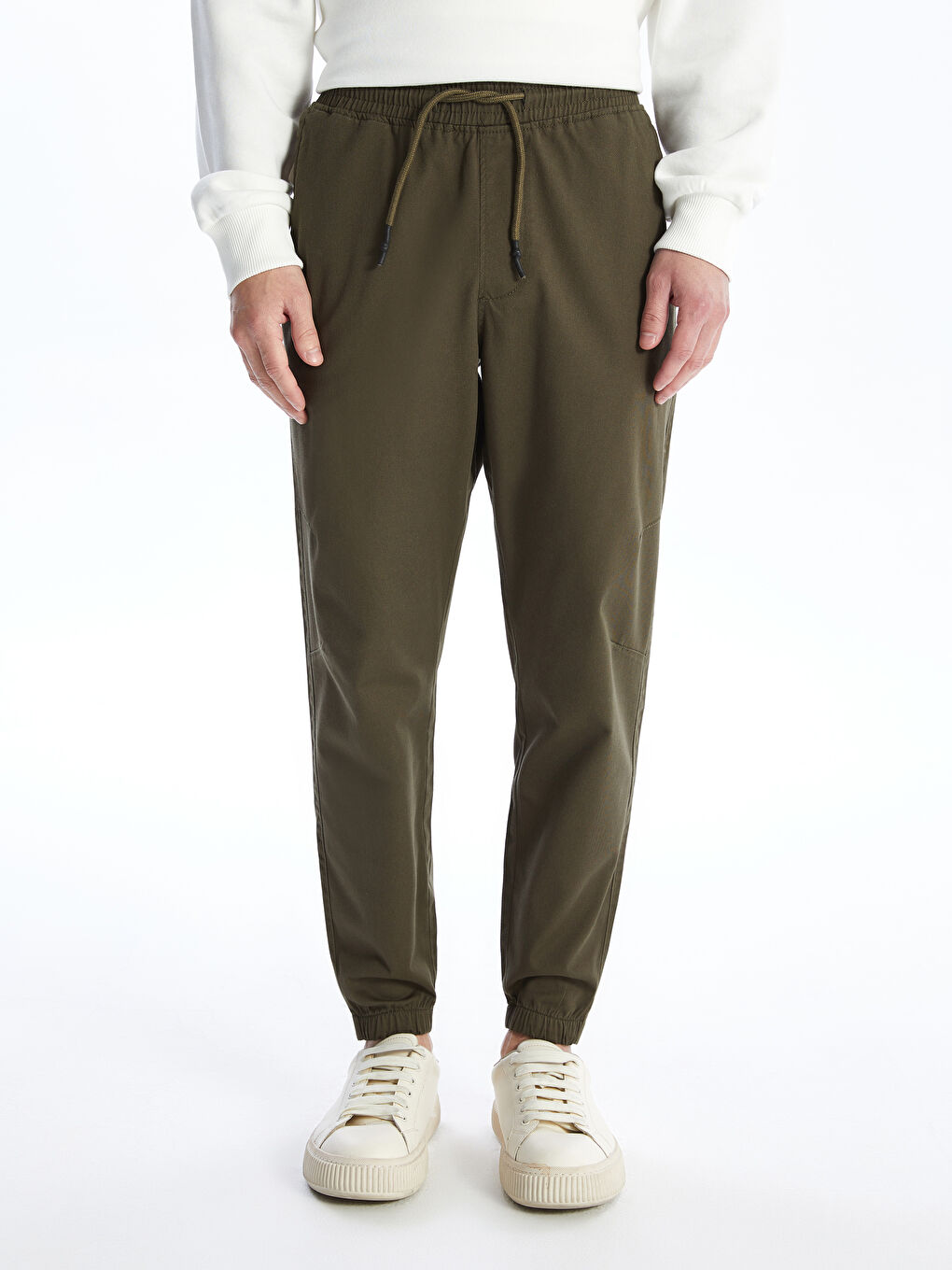 LCW Casual Haki Standart Kalıp Gabardin Erkek Jogger Pantolon - 2