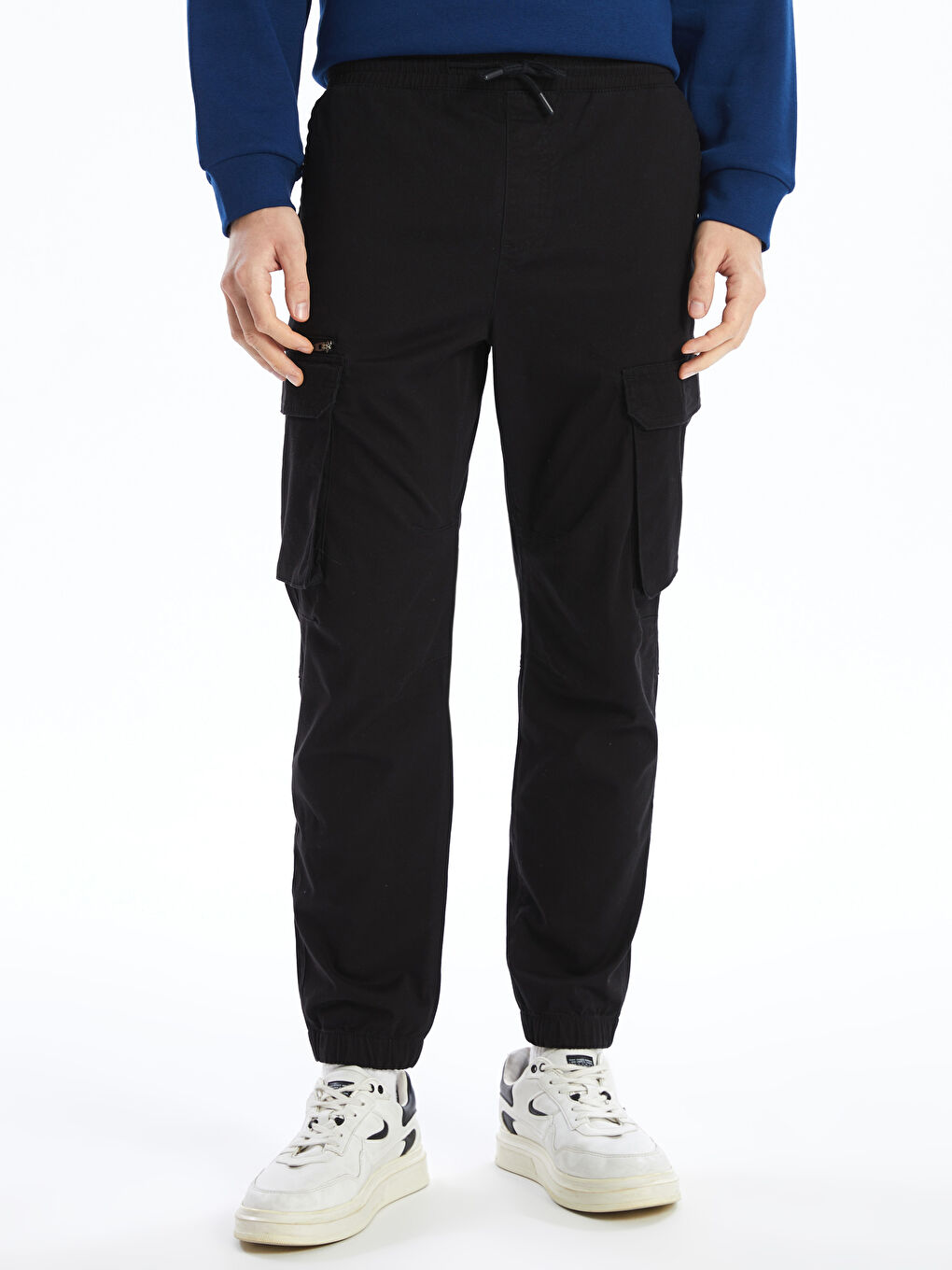 LCW Casual Siyah Standart Kalıp Gabardin Erkek Jogger Pantolon - 1