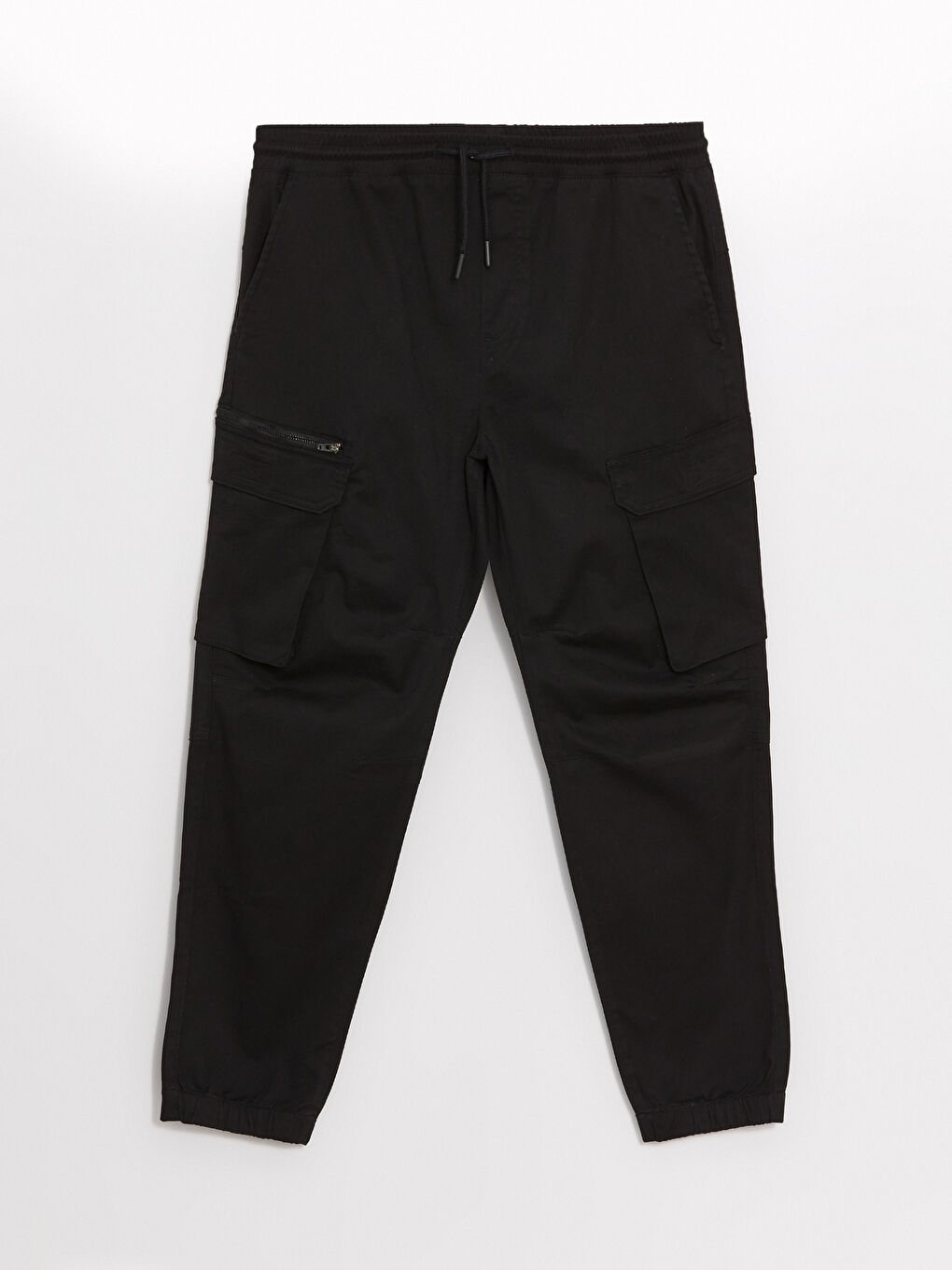 LCW Casual Siyah Standart Kalıp Gabardin Erkek Jogger Pantolon - 4