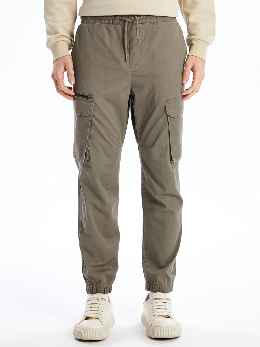 LCW Casual Açık Kahverengi Standart Kalıp Gabardin Erkek Jogger Pantolon - 1