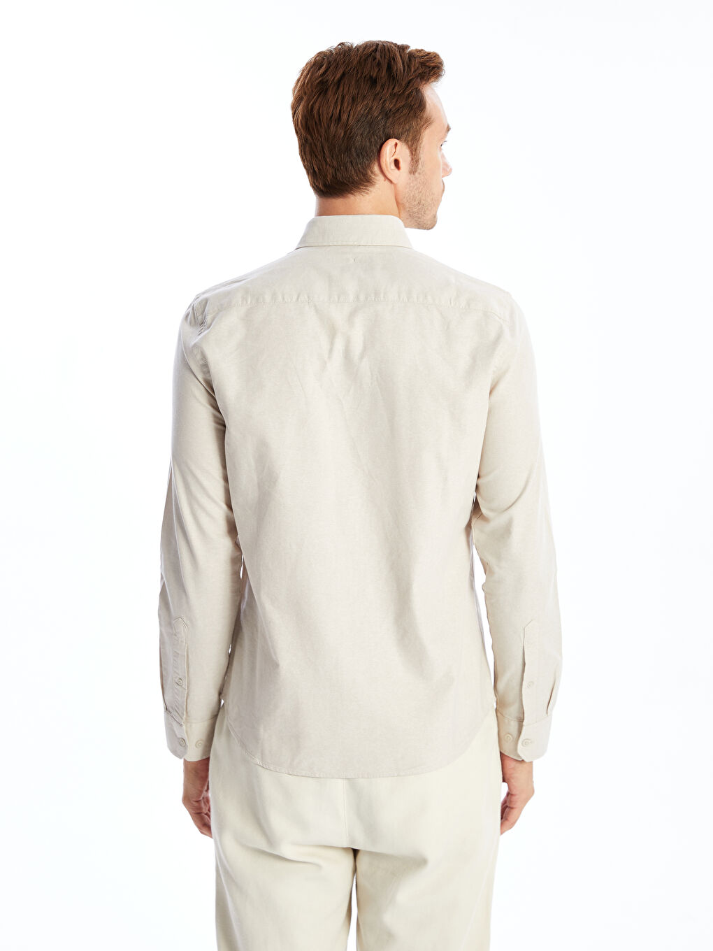 LCWAIKIKI Classic Slim Fit Long Sleeve Oxford Men's Shirt -W42247Z8-CR8