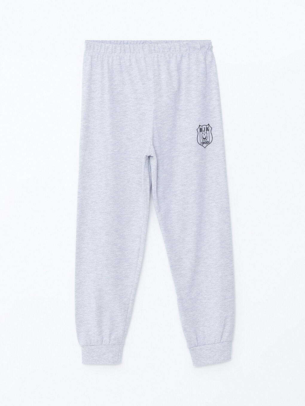 Gri Beli Lastikli Beşiktaş Baskılı Erkek Çocuk Pijama Alt