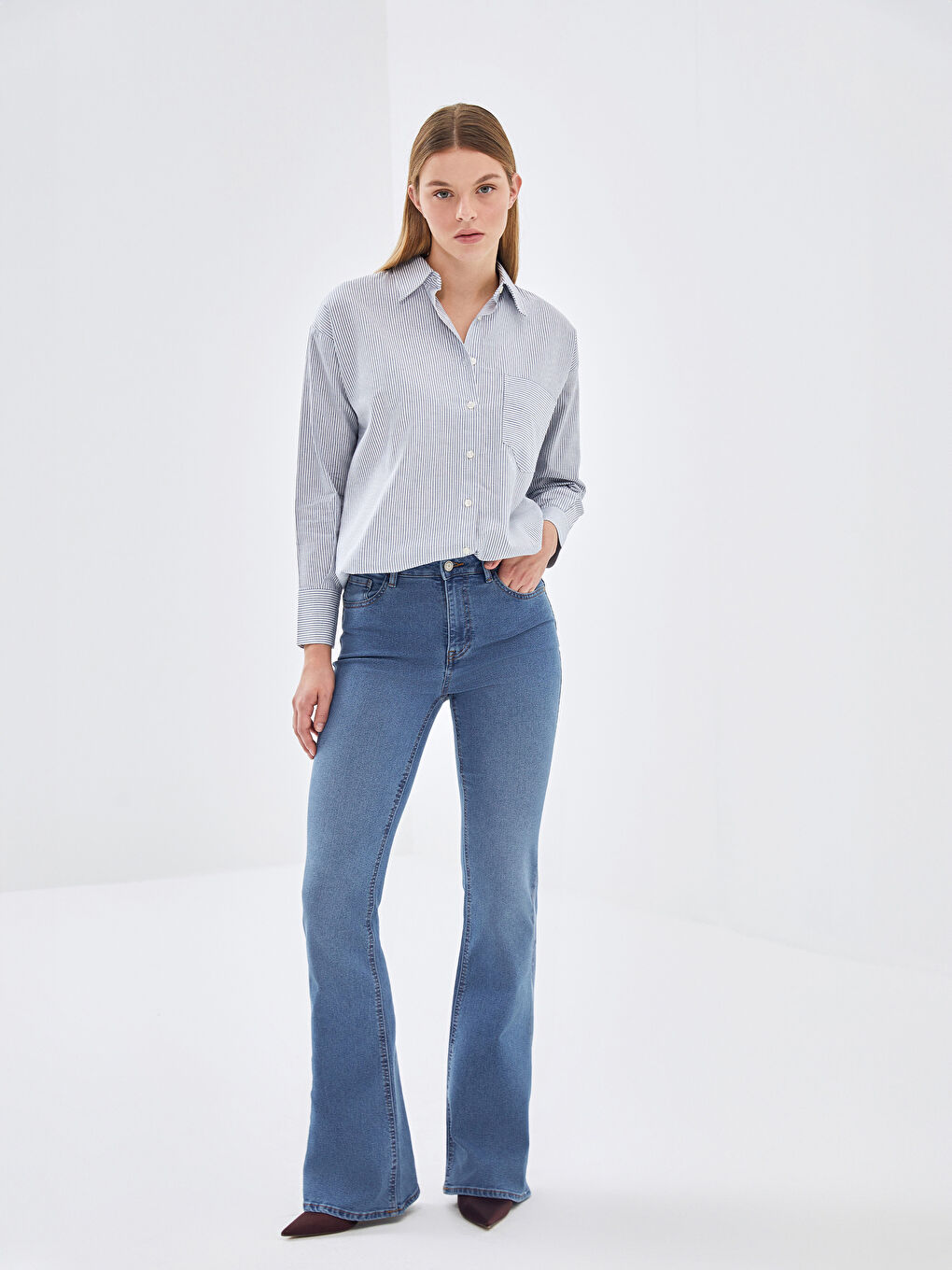 LCW Jeans جینزی مەریخ فڵێر بۆ ژنان -W42267Z8-507