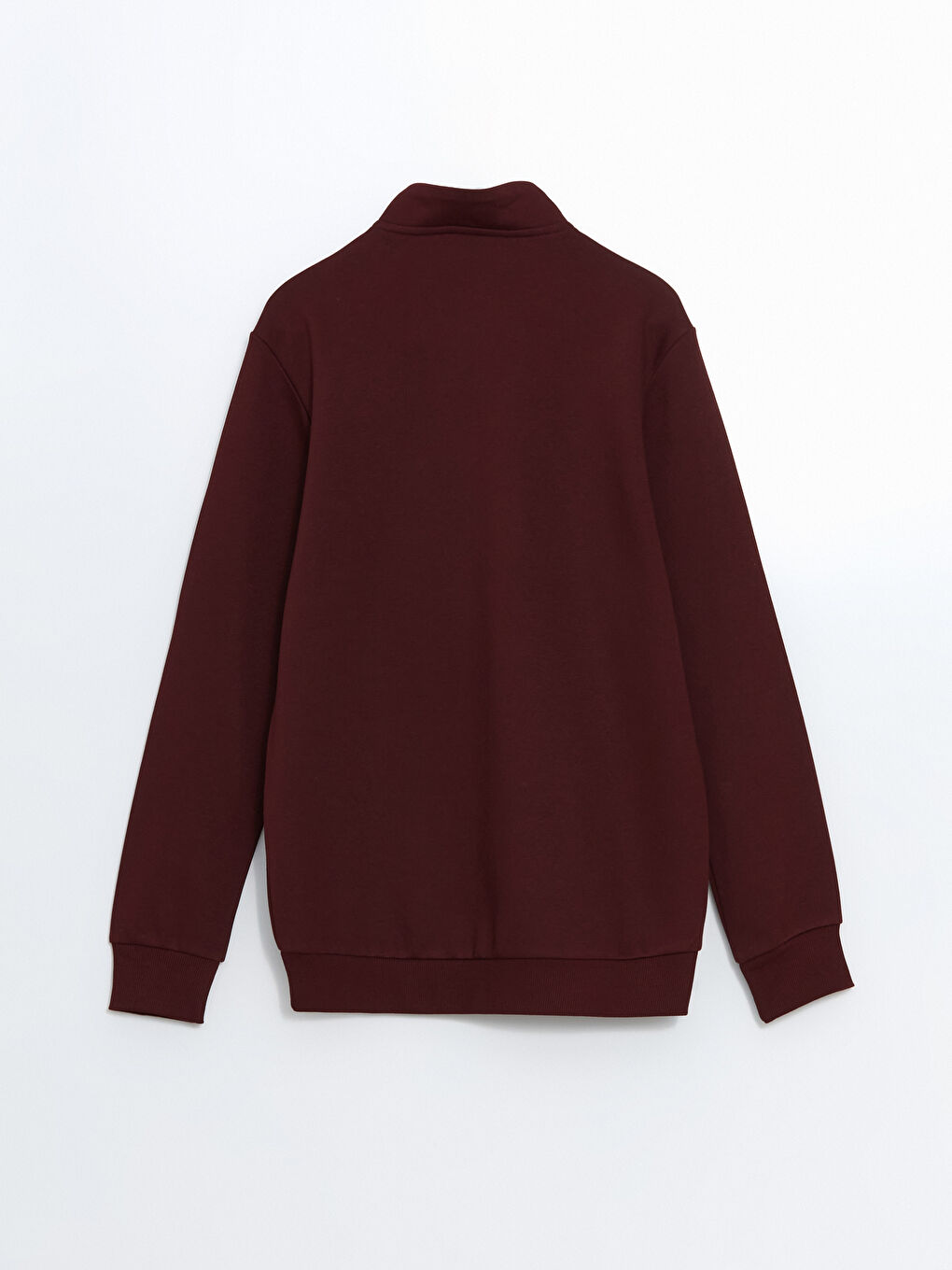 LCWAIKIKI Classic Bordo Dik Yaka Uzun Kollu Erkek Kalın Sweatshirt - 6