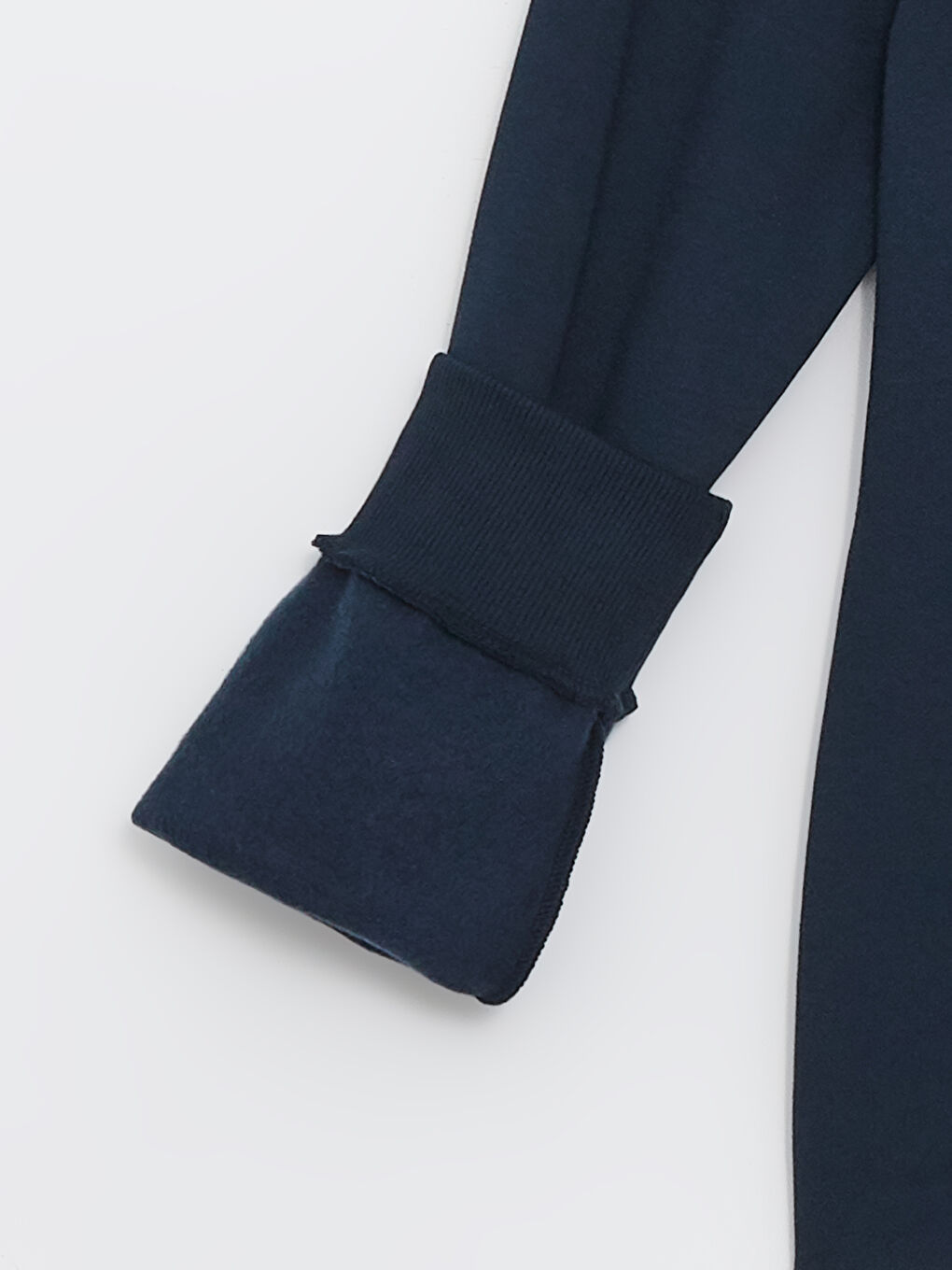 Lacivert Dik Yaka Uzun Kollu Erkek Kalın Sweatshirt-7