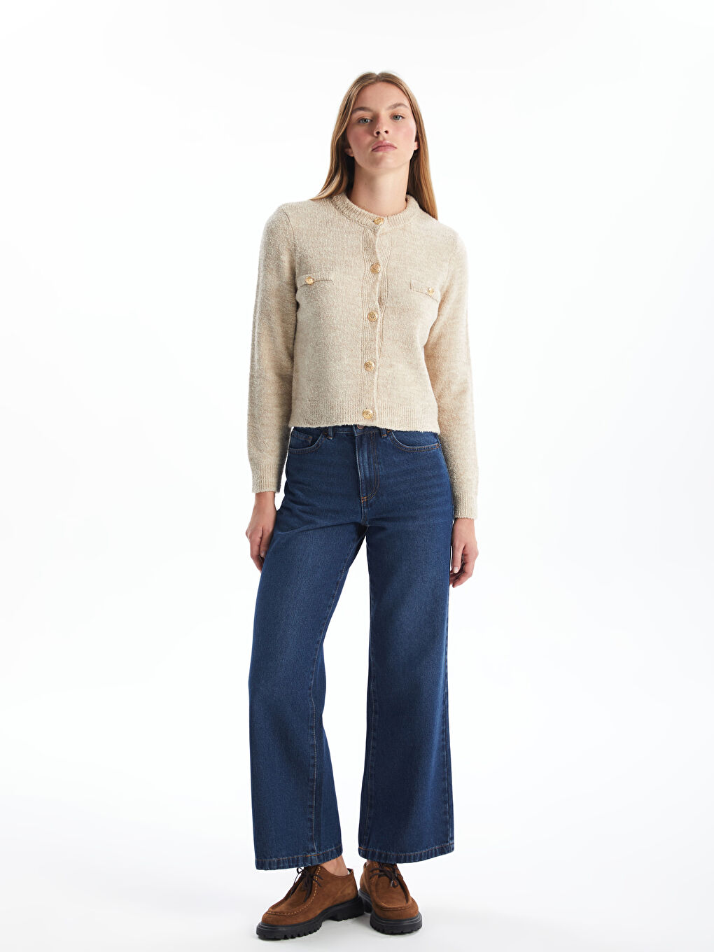 LCW Jeans Ženske farmerke visokog struka i širokih nogavica -W42352Z8-309