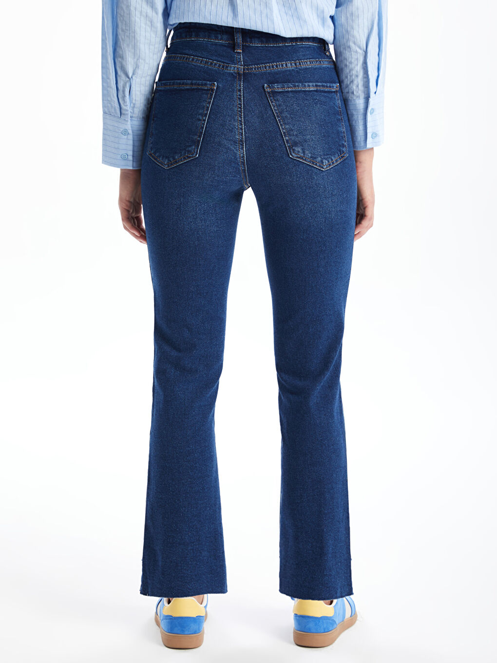 LCW Jeans Koyu Rodeo Mars Flare Kadın Jean Pantolon - 3