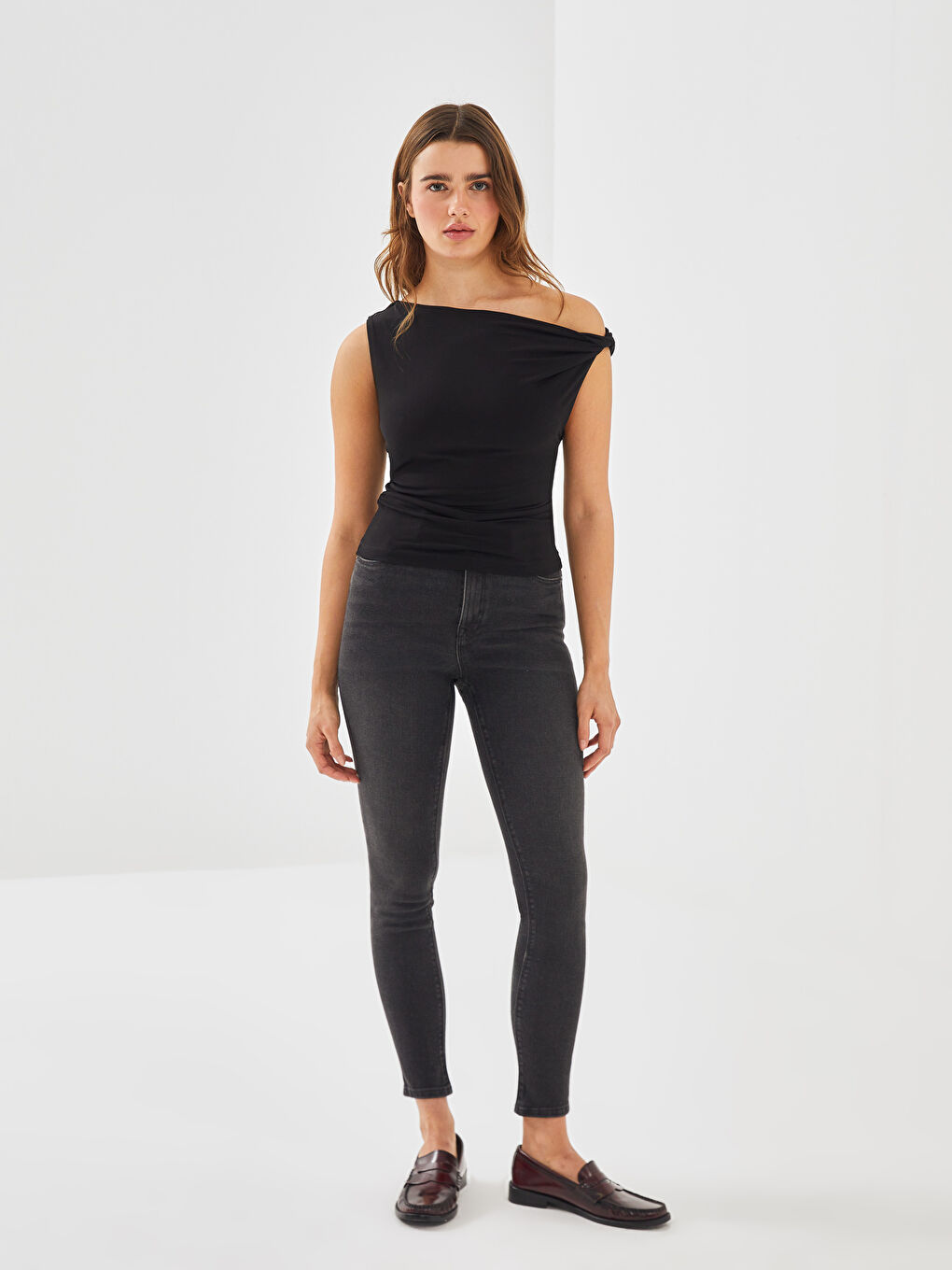 LCW Jeans High Waisted Jupiter Super Skinny Fit Women's Jeans -W42405Z8-GRD