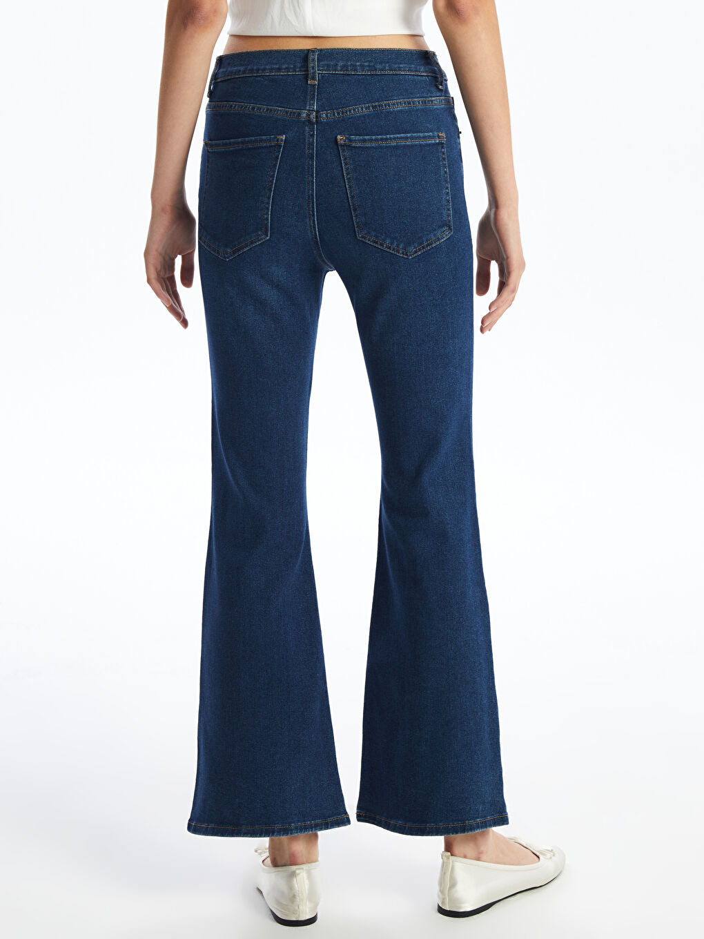 LCW Jeans Koyu Rodeo Mars Flare Kadın Jean Pantolon - 4