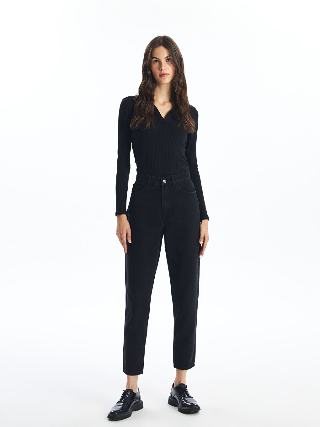 LCW Jeans جینزی کمر بەرز فیتی دایکانە بۆ ژنان -W42428Z8-327