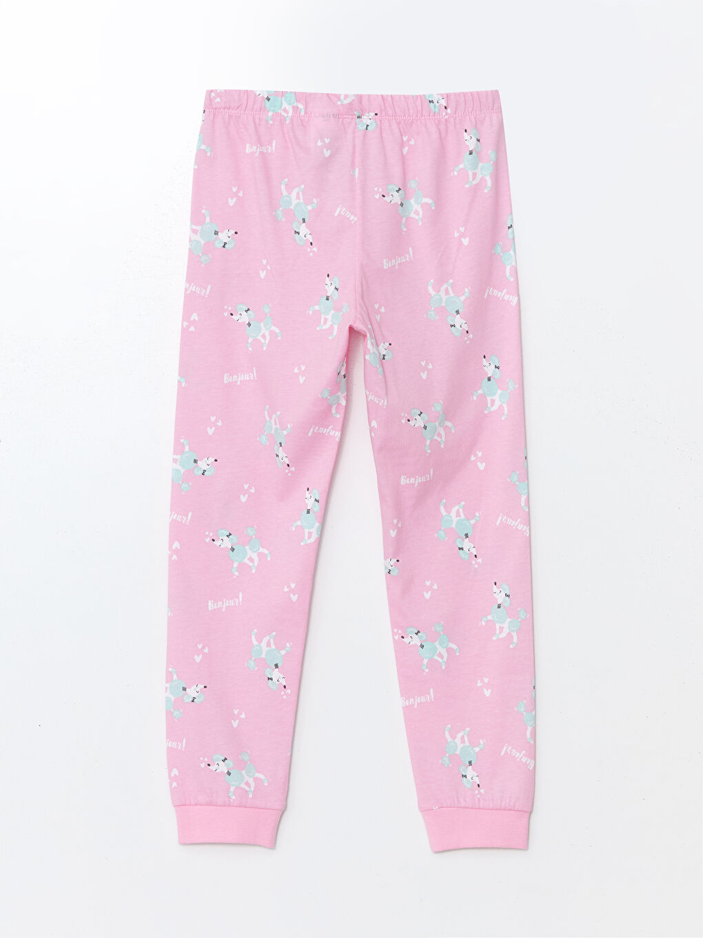 LCW Kids Pembe Beli Lastikli Kız Çocuk Pijama Alt - 1