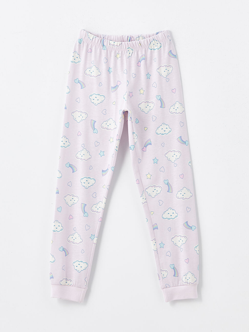 LCW Kids Lila Beli Lastikli Kız Çocuk Pijama Alt