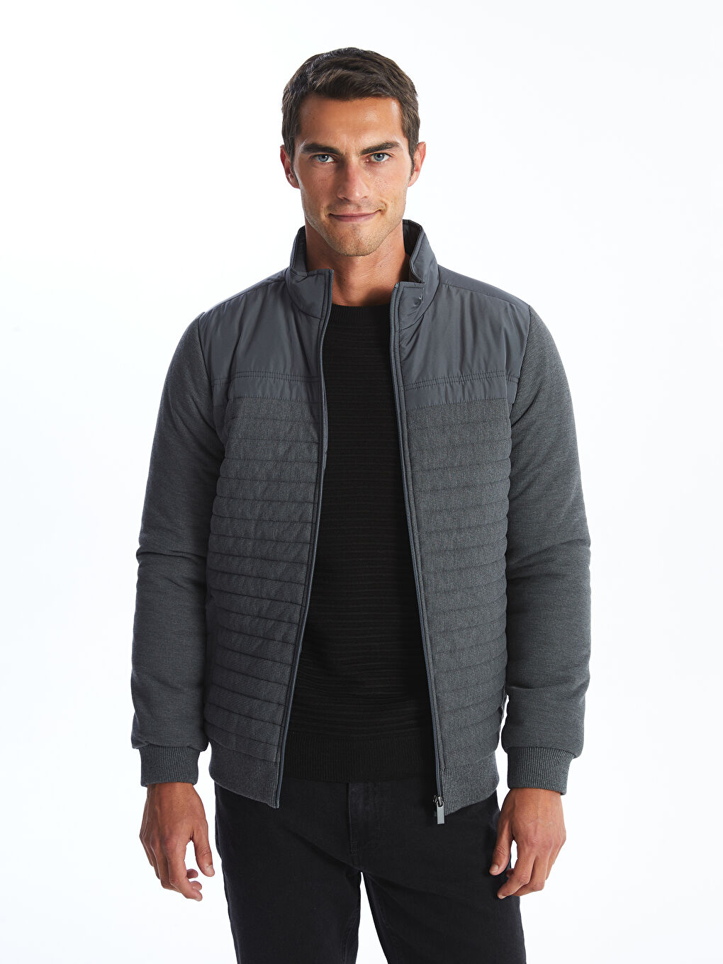 LCWAIKIKI Classic Regular Fit Funnel Neck Men's Knitwear Coat -W42579Z8-CT3