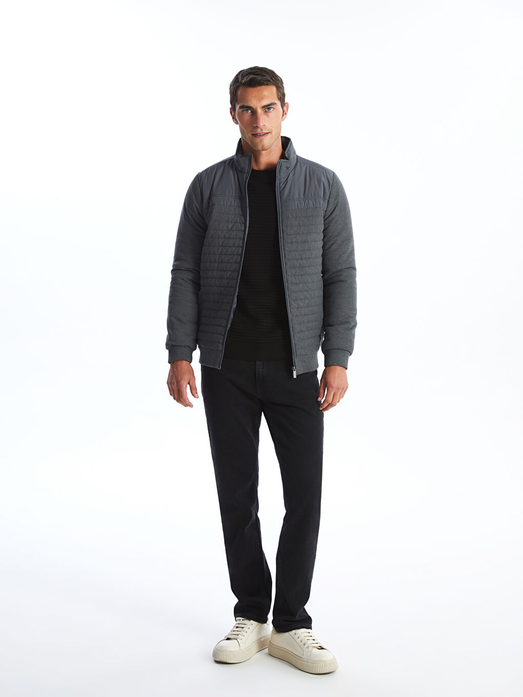 LCWAIKIKI Classic Regular Fit Funnel Neck Men's Knitwear Coat -W42579Z8-CT3