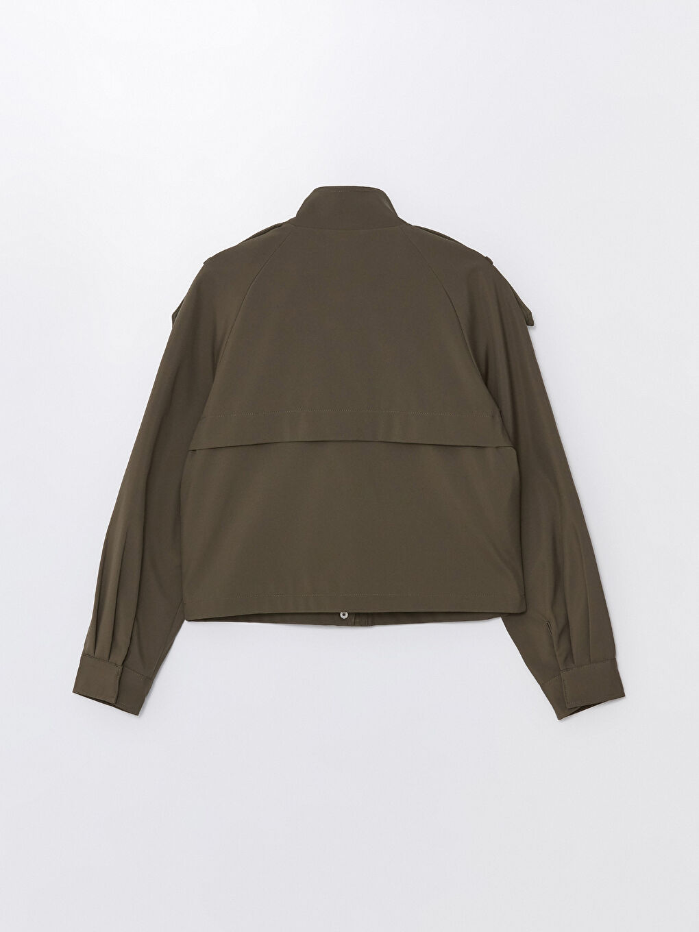 Women's Funnel Neck Plain Coat-7