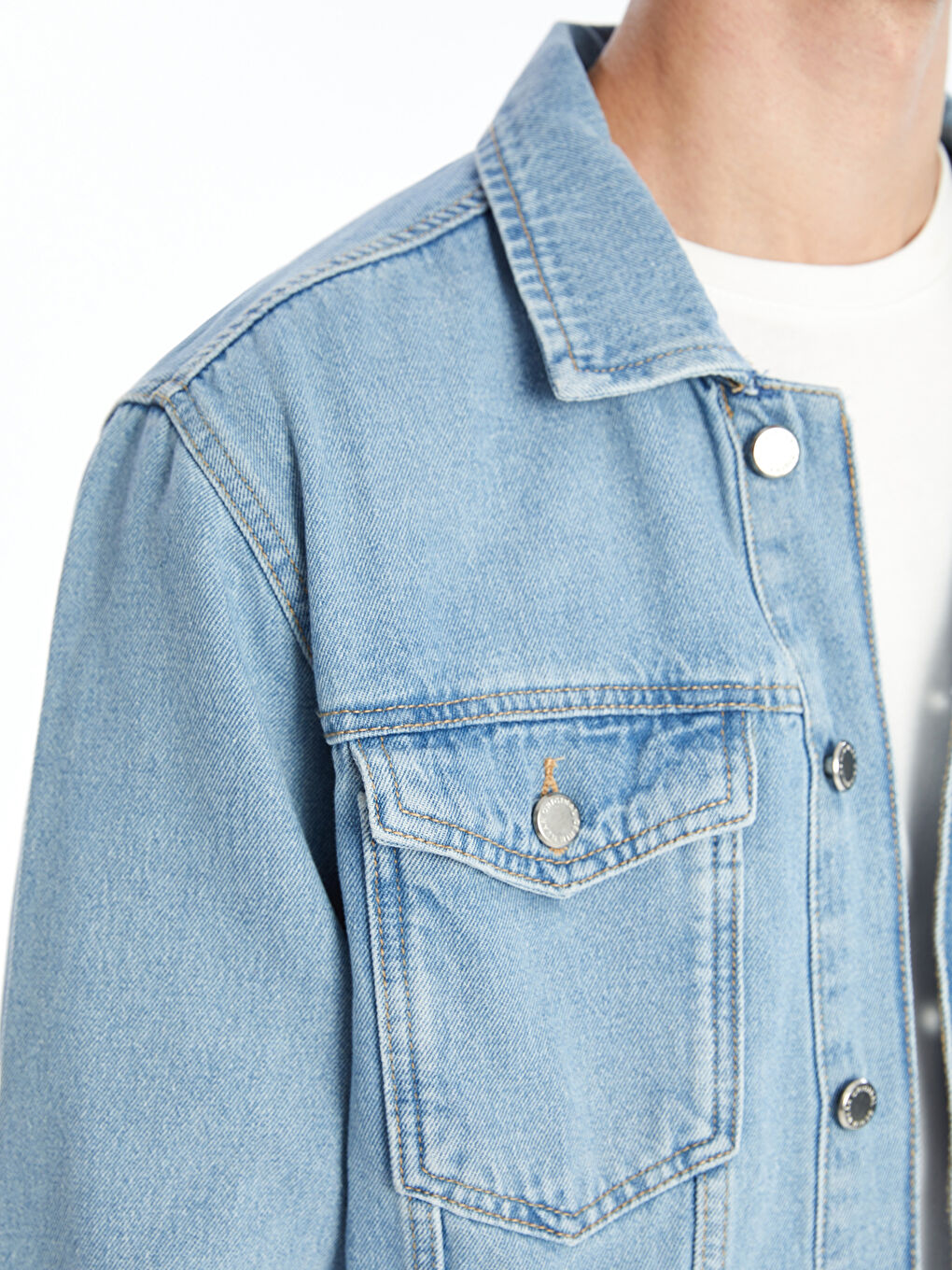 جاكيت جينز رجالي بقصة عادية-2