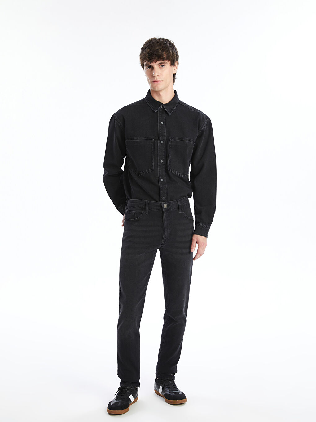 LCW Jeans Regular Fit Long Sleeve Men's Denim Shirt -W42801Z8-326