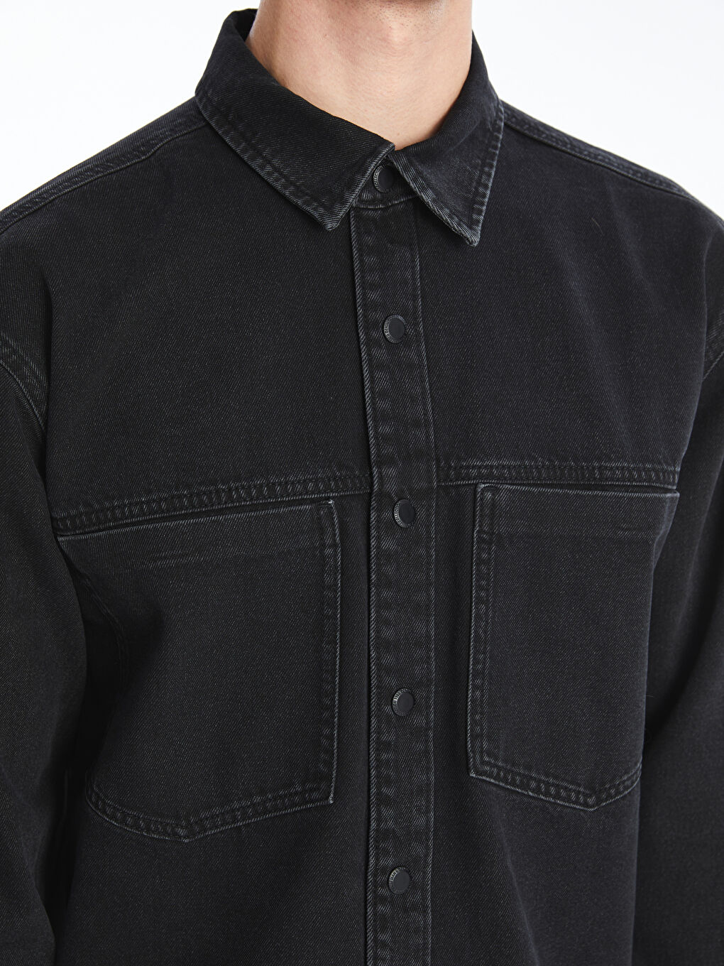 LCW Jeans Regular Fit Long Sleeve Men's Denim Shirt -W42801Z8-326