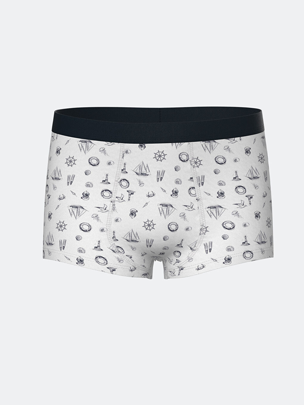 Beyaz Baskılı Erkek Çocuk Boxer