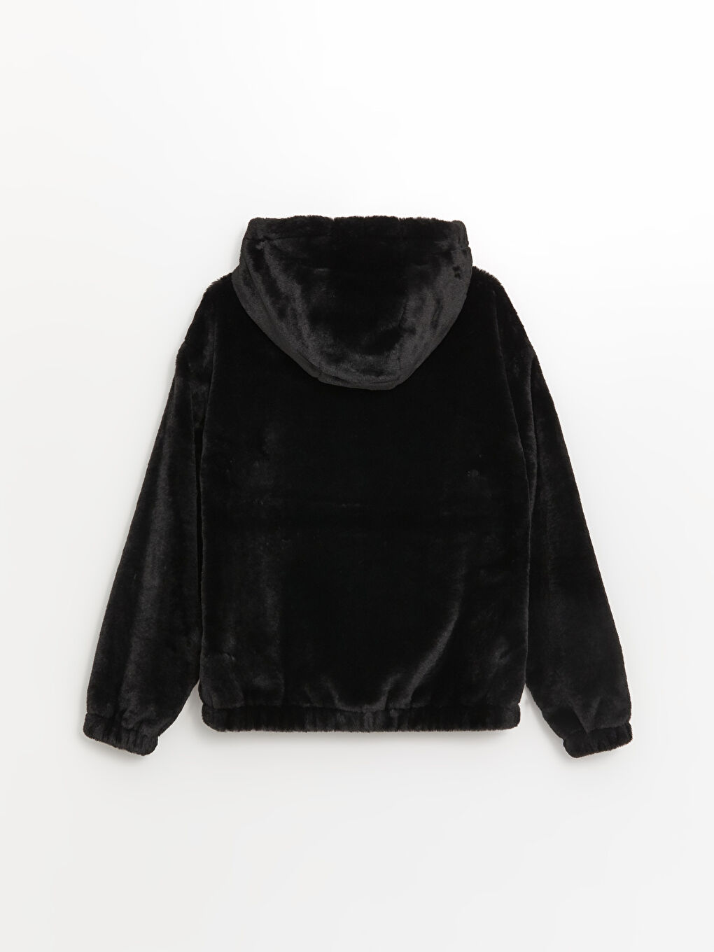 Hooded Oversize Women's Plush Coat-6