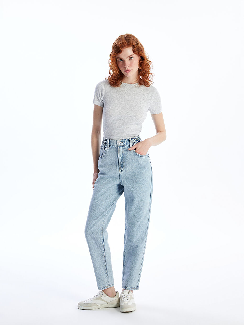 LCW Jeans Elastischer Bund Lässige Passform Damen Jeans -W43139Z8-311