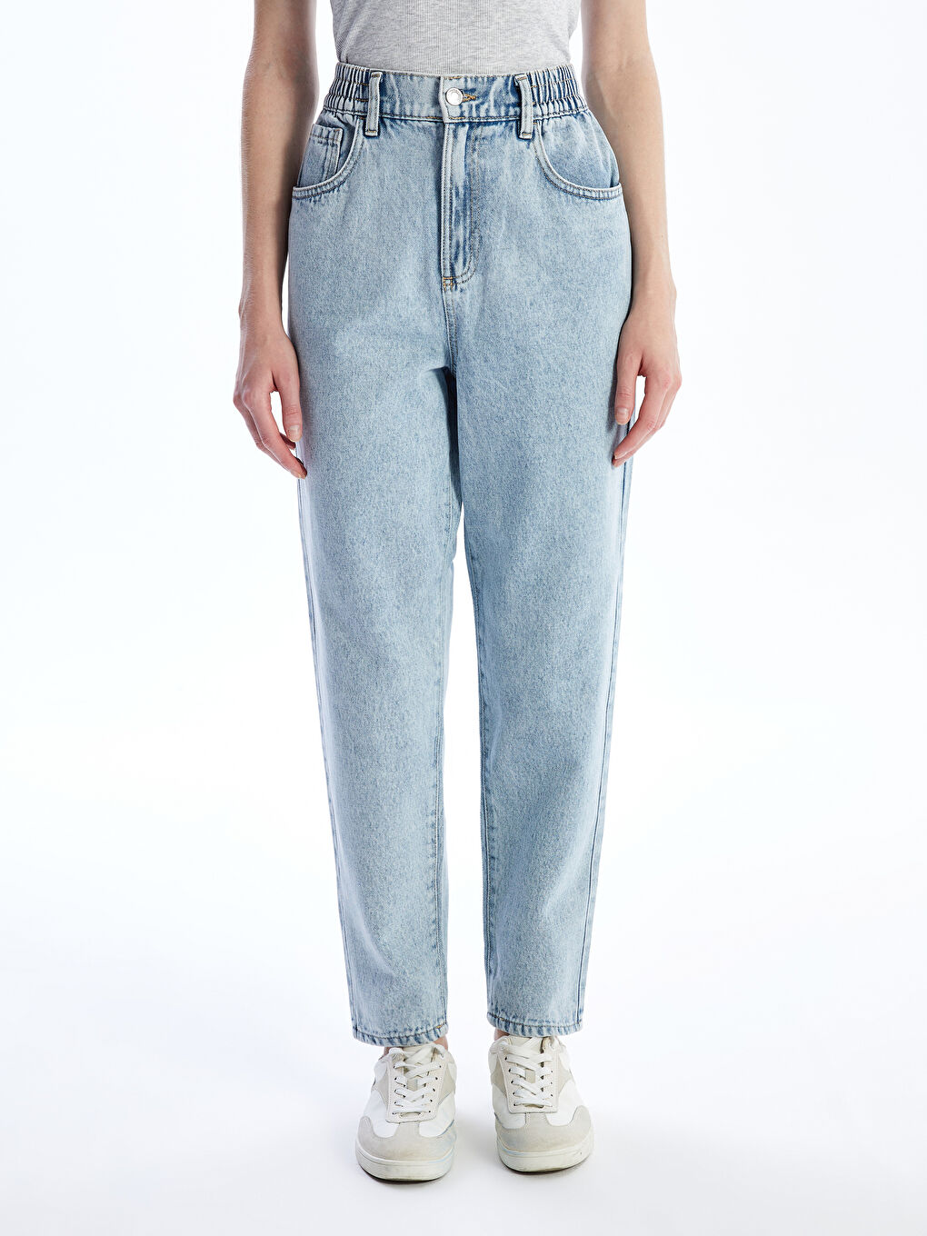 LCW Jeans Elastischer Bund Lässige Passform Damen Jeans -W43139Z8-311
