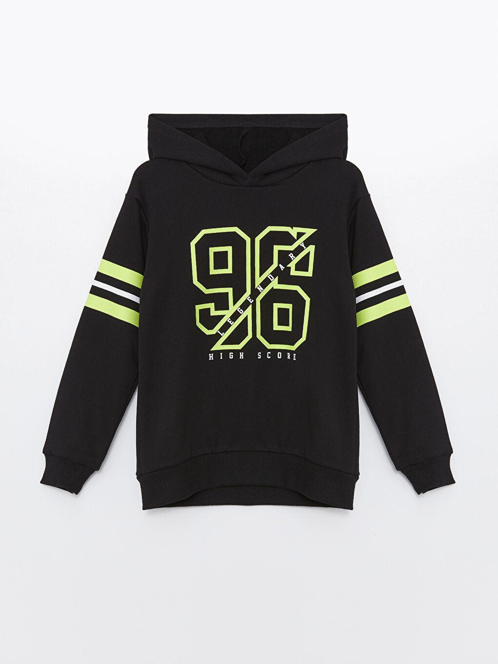 Siyah Kapüşonlu Erkek Çocuk Sweatshirt