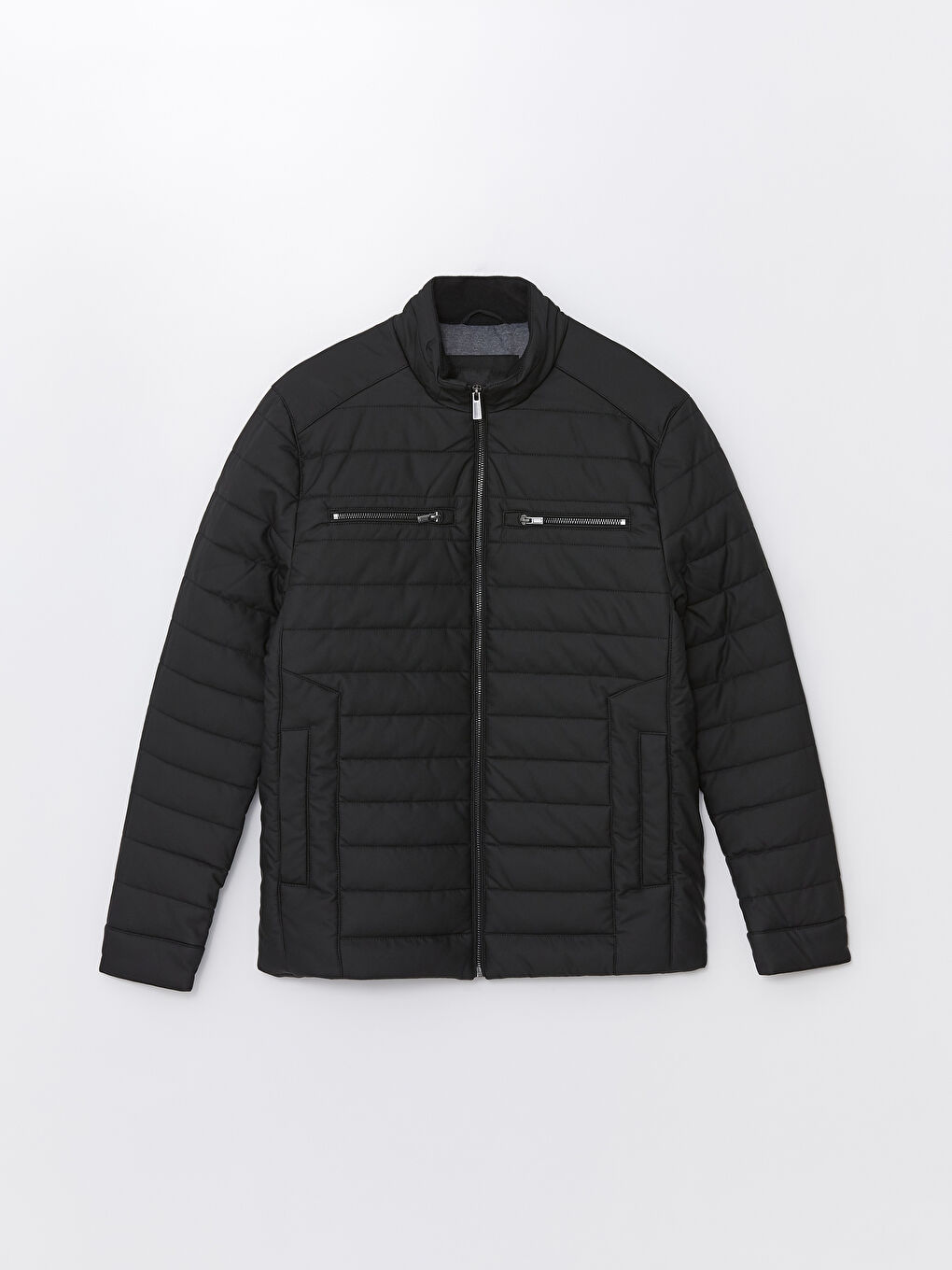 بالطو جلد صناعي بياقة قميص عادي للرجال-6