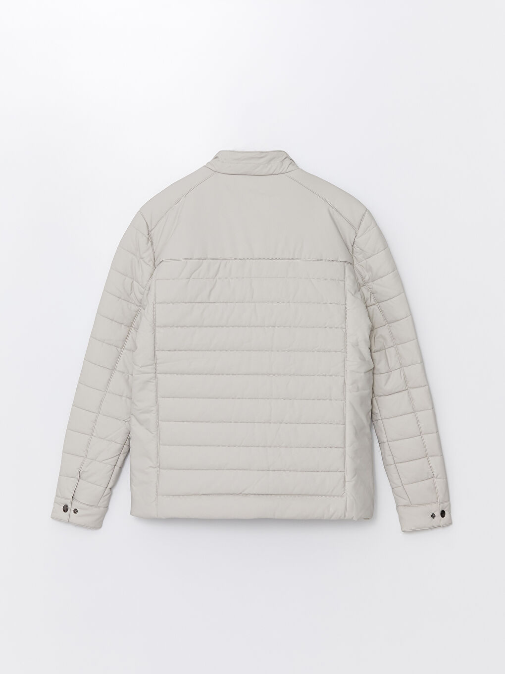 بالطو جلد صناعي بياقة قميص عادي للرجال-1