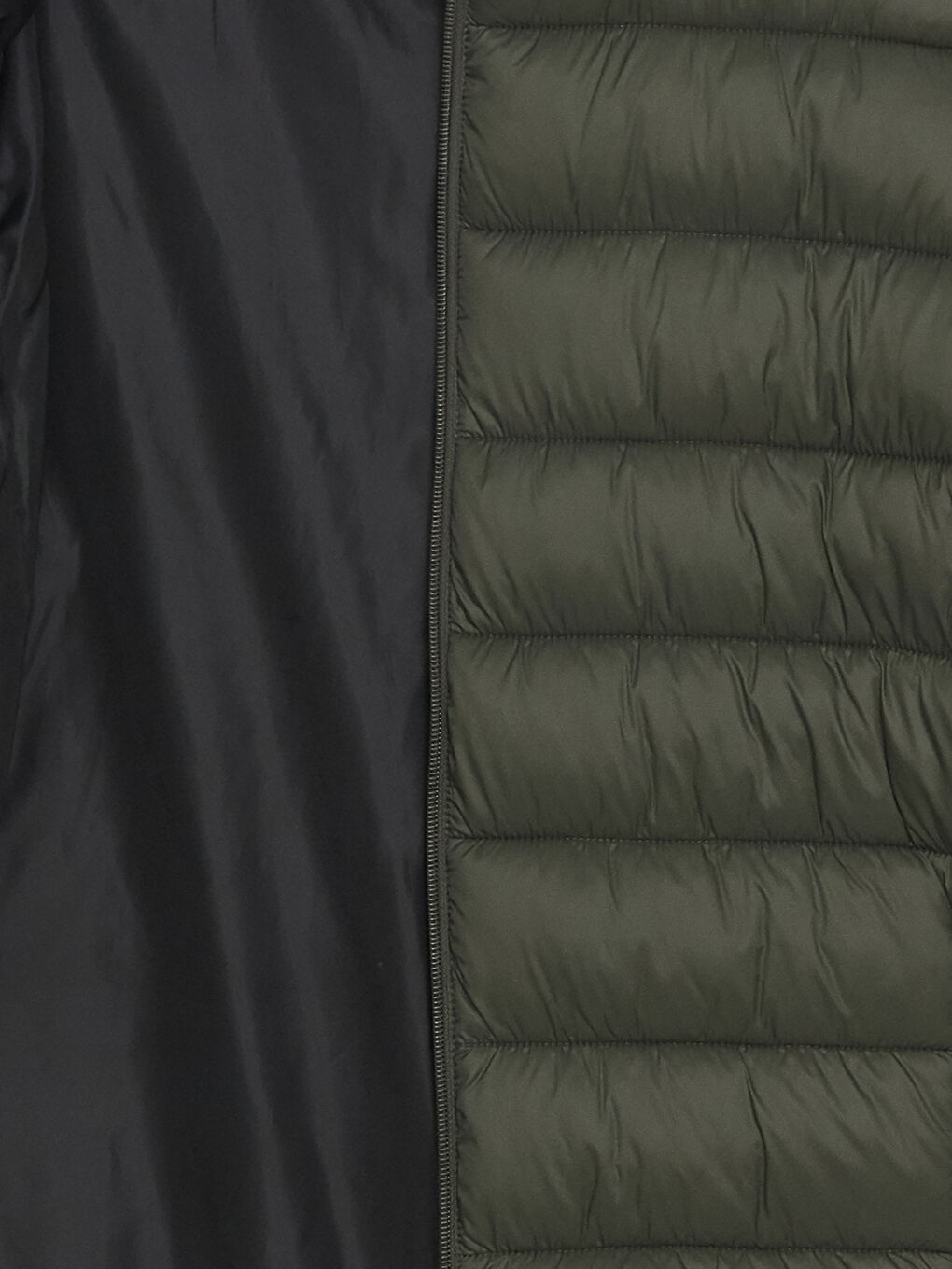 Haki Standart Kalıp Dik Yaka Erkek Şişme Mont-6