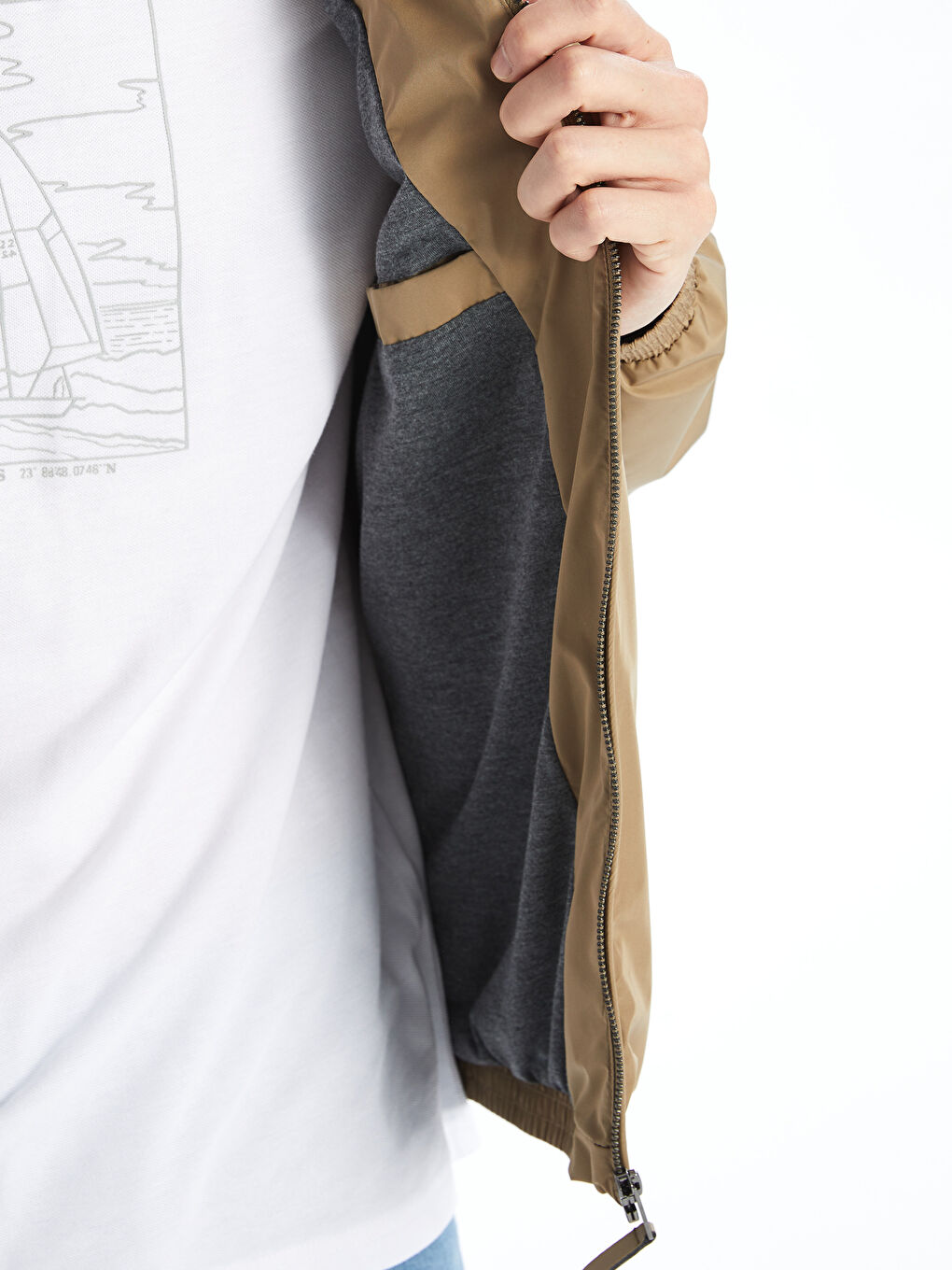 معطف رجال بقبّ بمقاس عادي-3