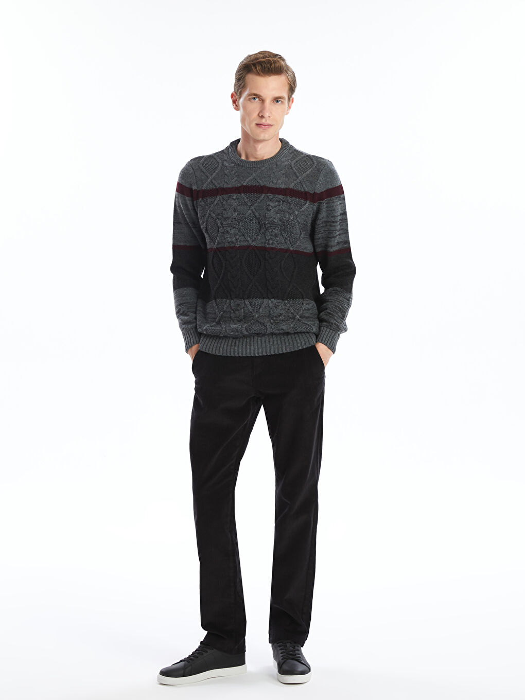 Брюки чино из бархата свободного кроя для мужчин