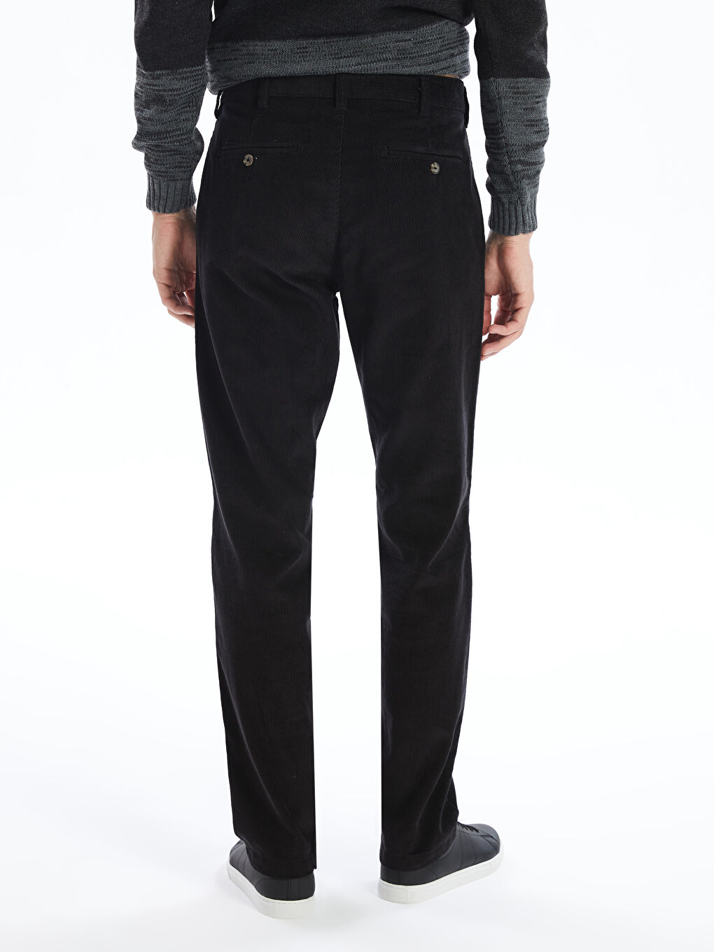 Брюки чино из бархата свободного кроя для мужчин-3