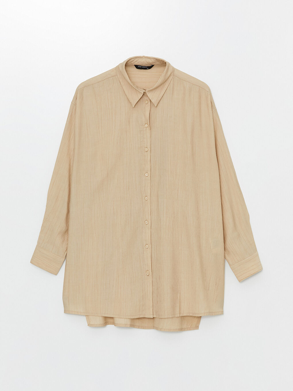 Tunique Chemise Texturée Pour Femmes Surdimensionnée-5