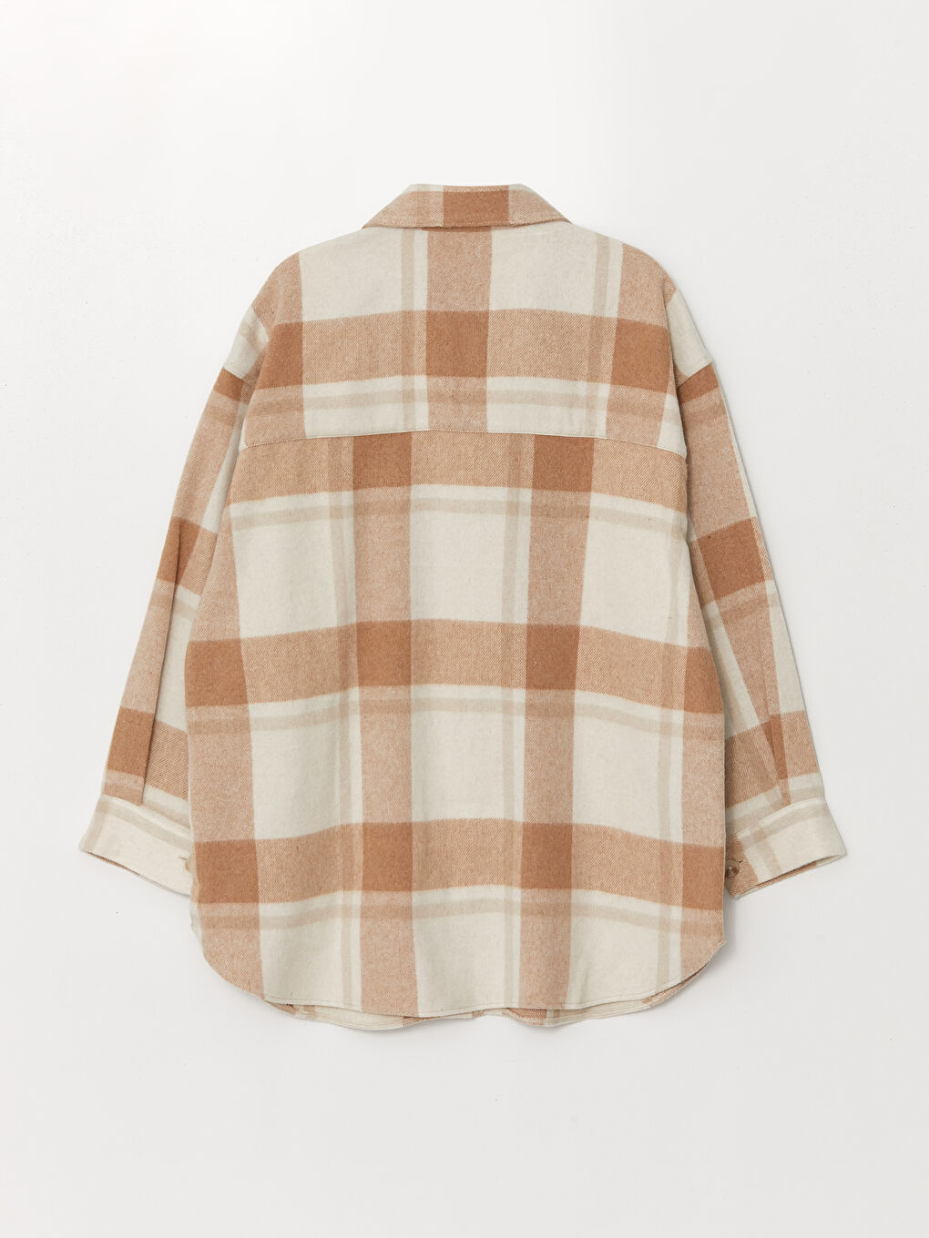 LCW Modest Plaid Oversize Women's Flannel Shirt Jacket -W43298Z8-LKQ