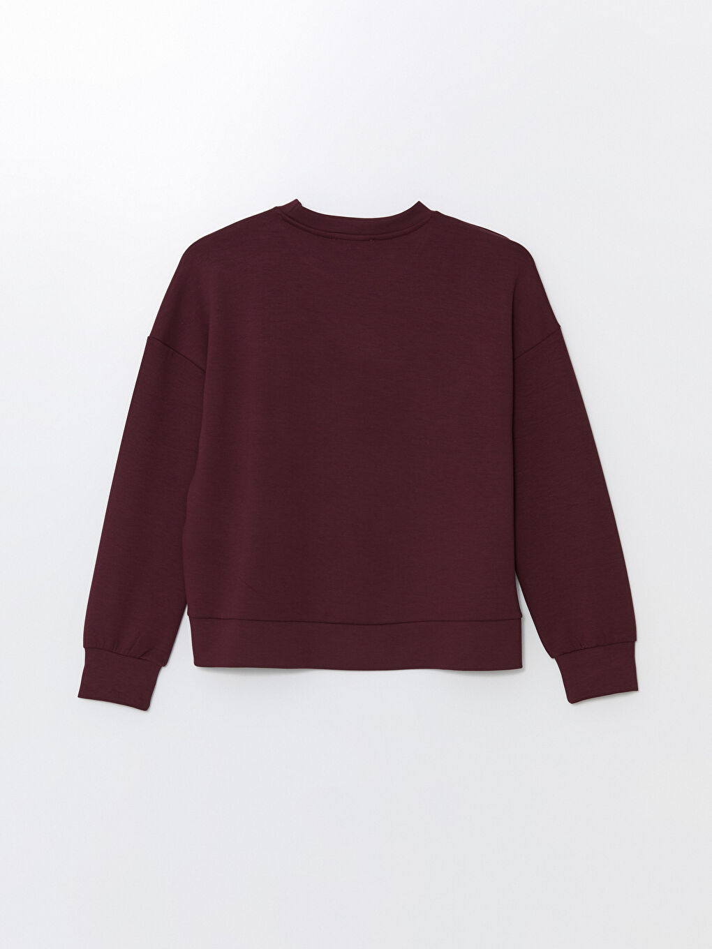 LCW Vision Mürdüm Bisiklet Yaka Düz Oversize Kadın Sweatshirt - 5