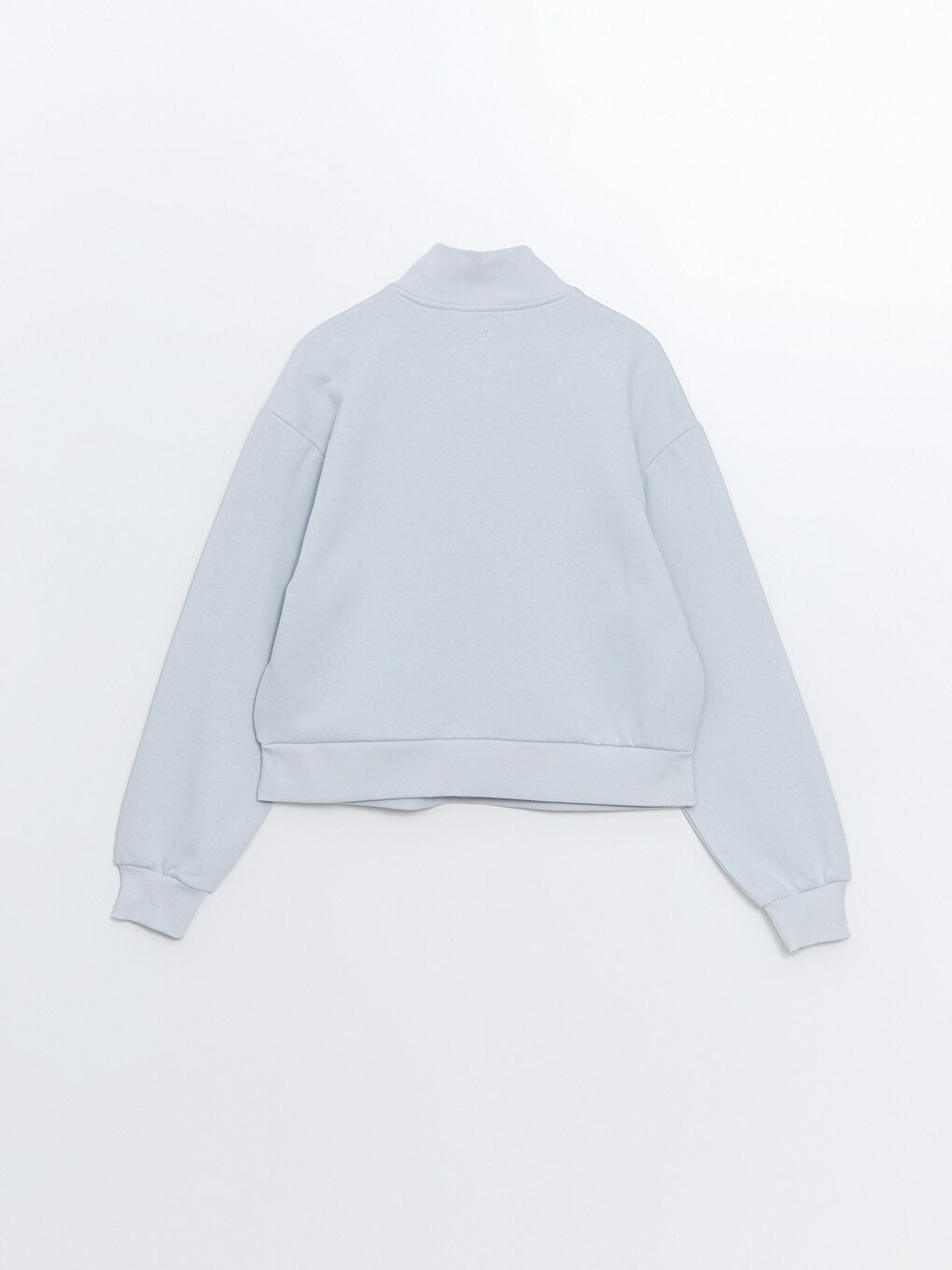 LCW Vision Mat Mavi Dik Yaka Oversize Kadın Sweatshirt - 5