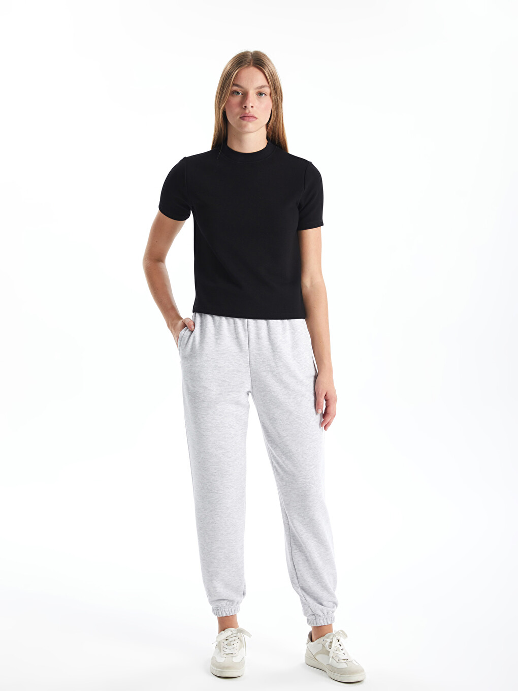 Elastic Waist Women's Thick Jogger Sweatpants