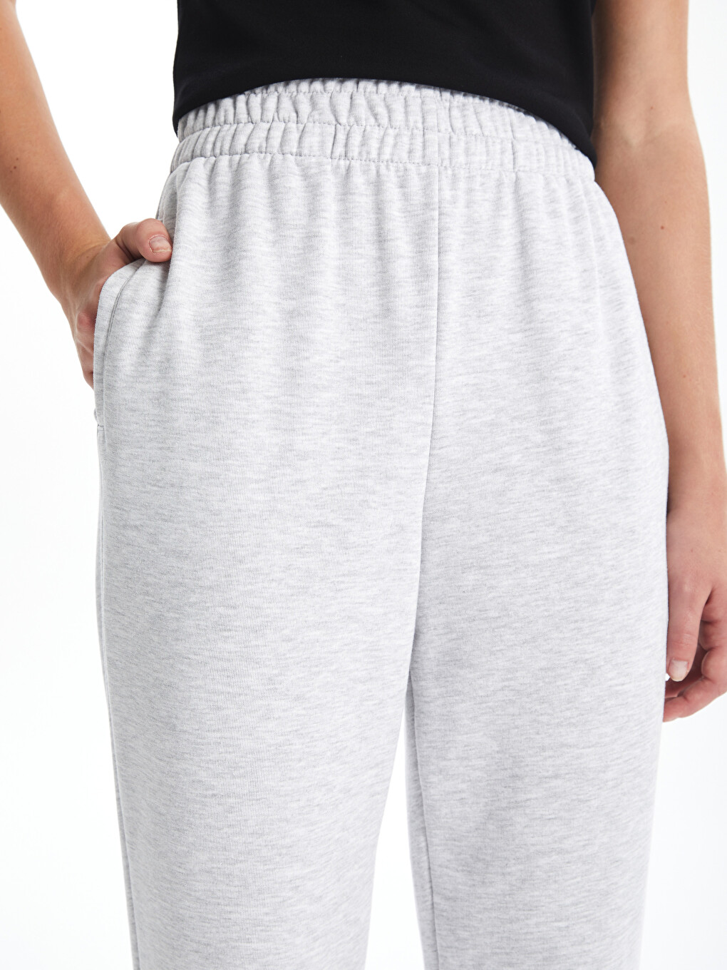Elastic Waist Women's Thick Jogger Sweatpants-2