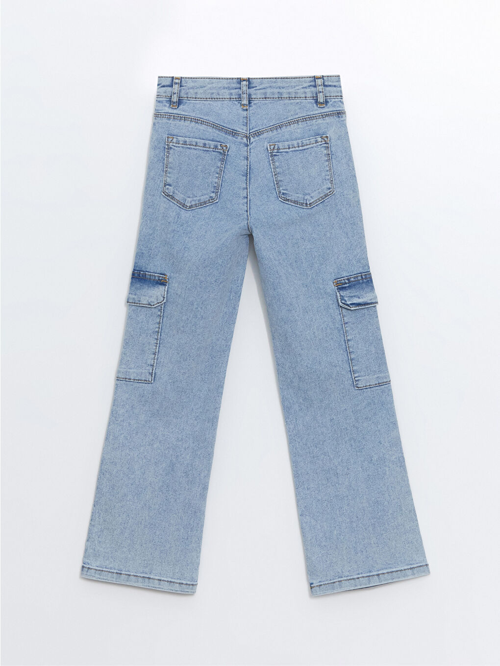 Mavi İspanyol Paça Kız Çocuk Jean Pantolon-2