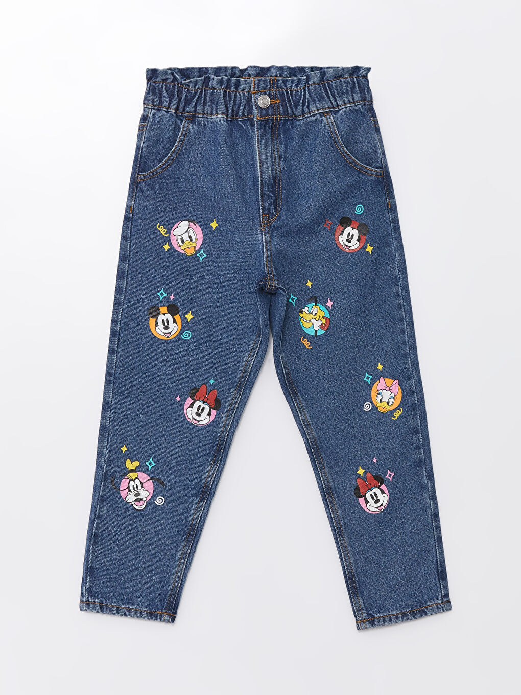 LCW Kids Beli Ayarlanabilir Lastikli Kız Çocuk Jean Pantolon -W43428Z4-SHK