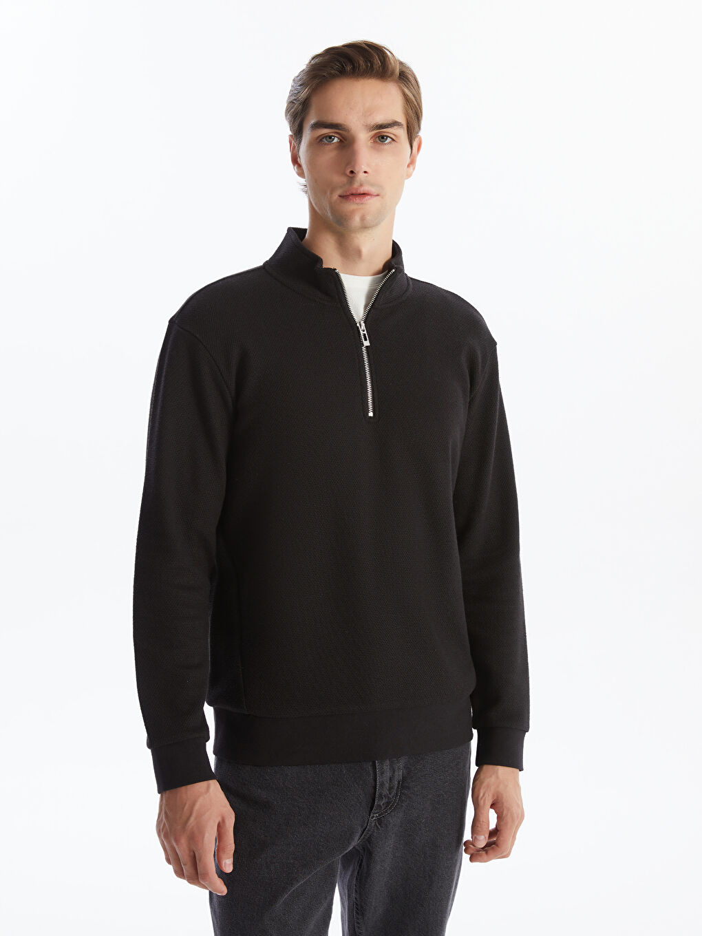 LCW Vision Funnel Neck Men's Sweatshirt -W43460Z8-CVL