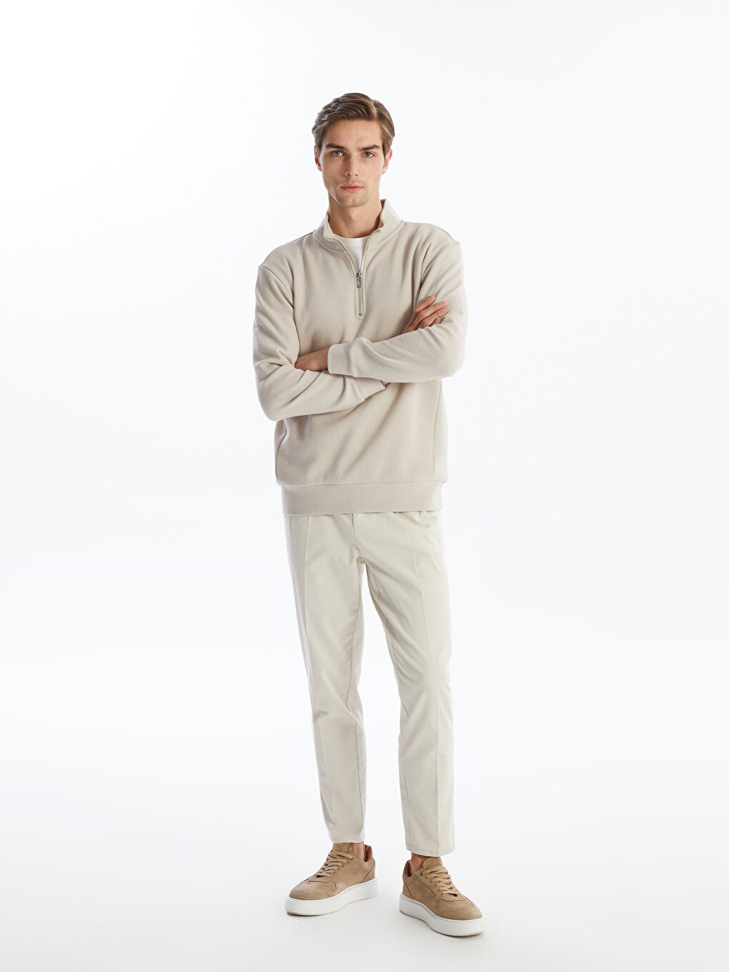 LCW Vision Funnel Neck Men's Sweatshirt -W43460Z8-J0B
