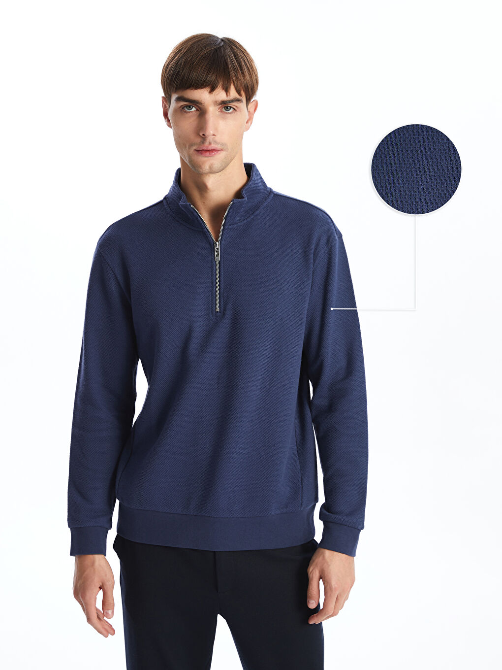 LCW Vision Dik Yaka Erkek Sweatshirt -W43460Z8-J2H